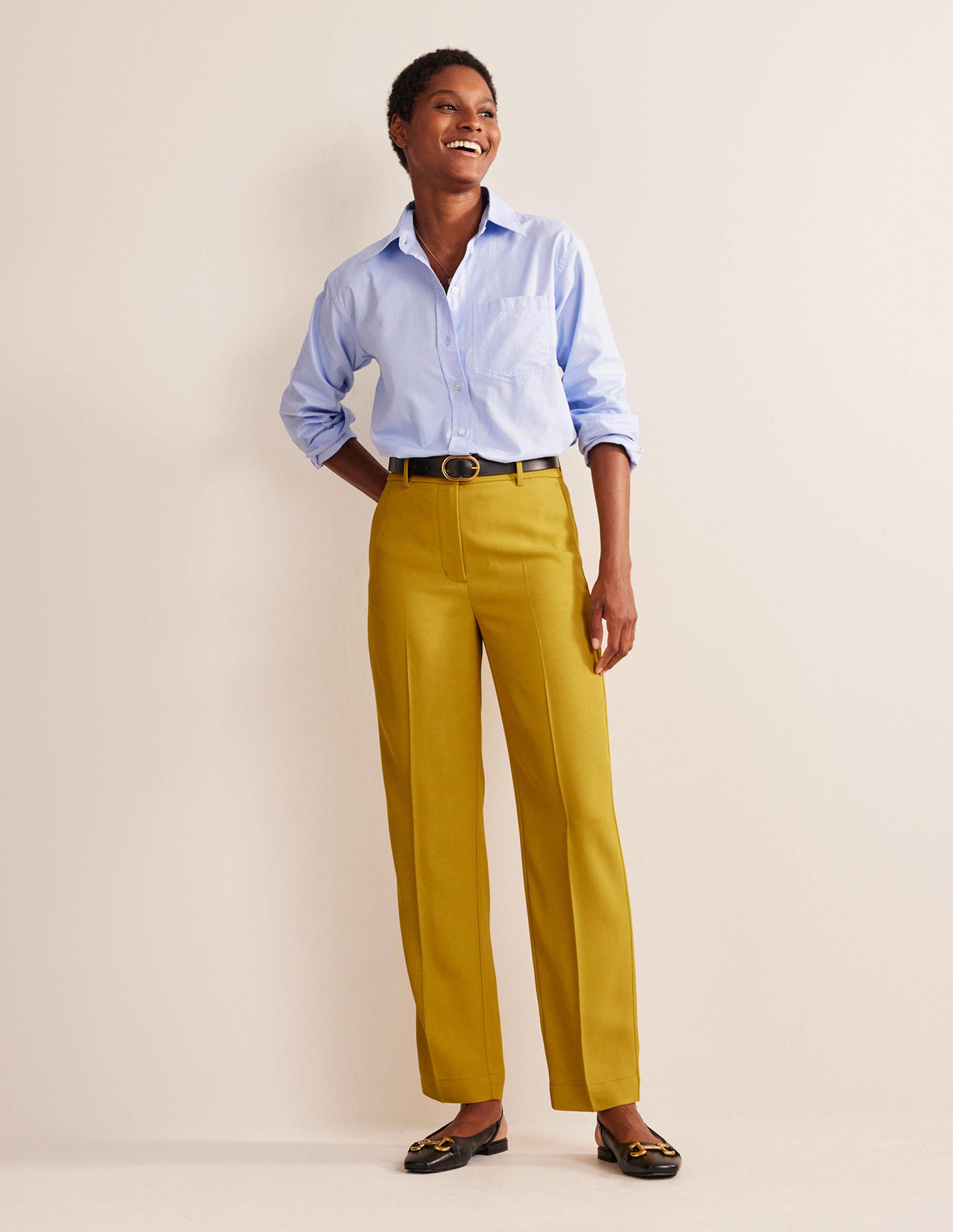 Tailored Tapered Trousers-Citronelle - Image 1