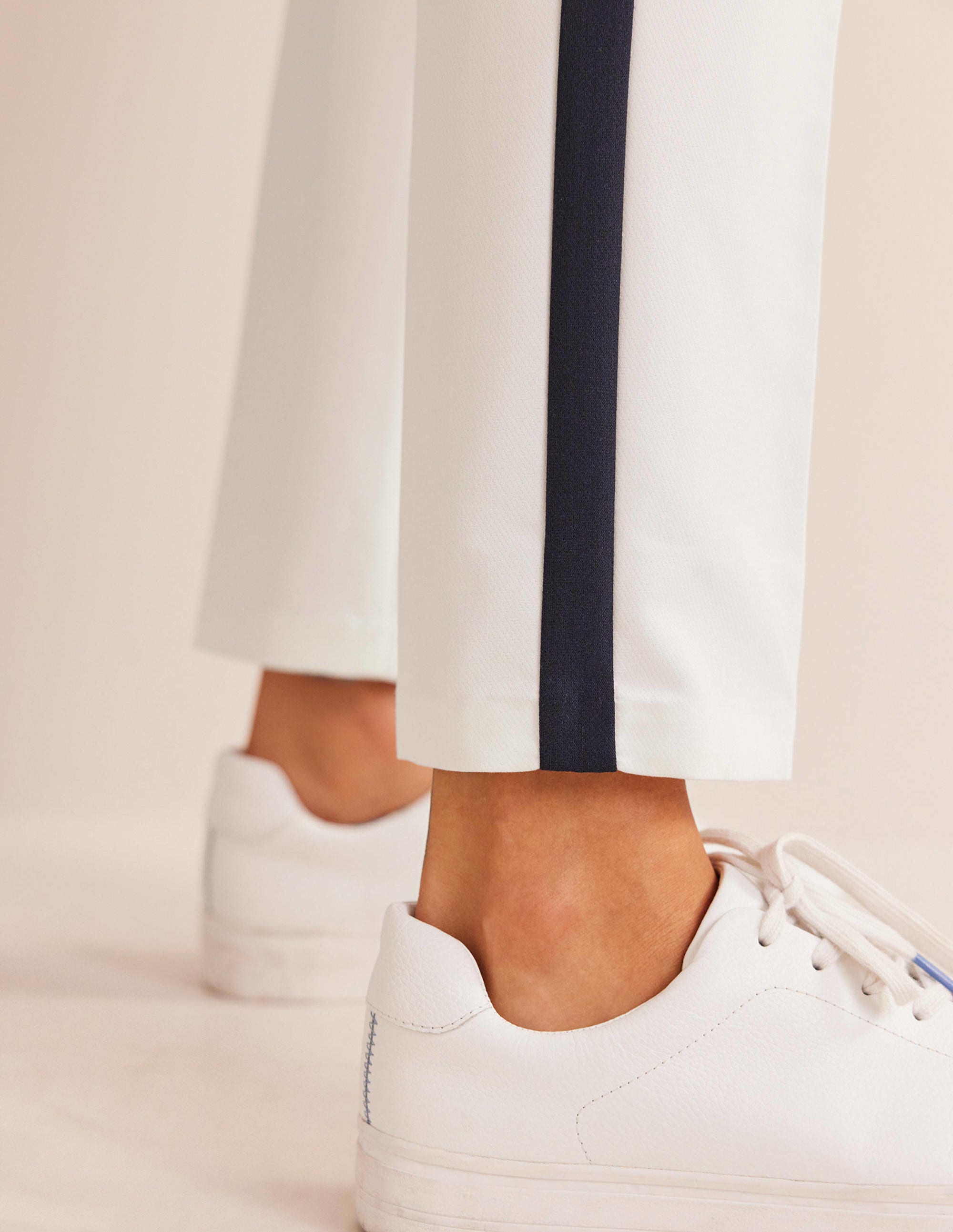 Kew Side Stripe Trousers-Ivory w/side stripe - Image 2