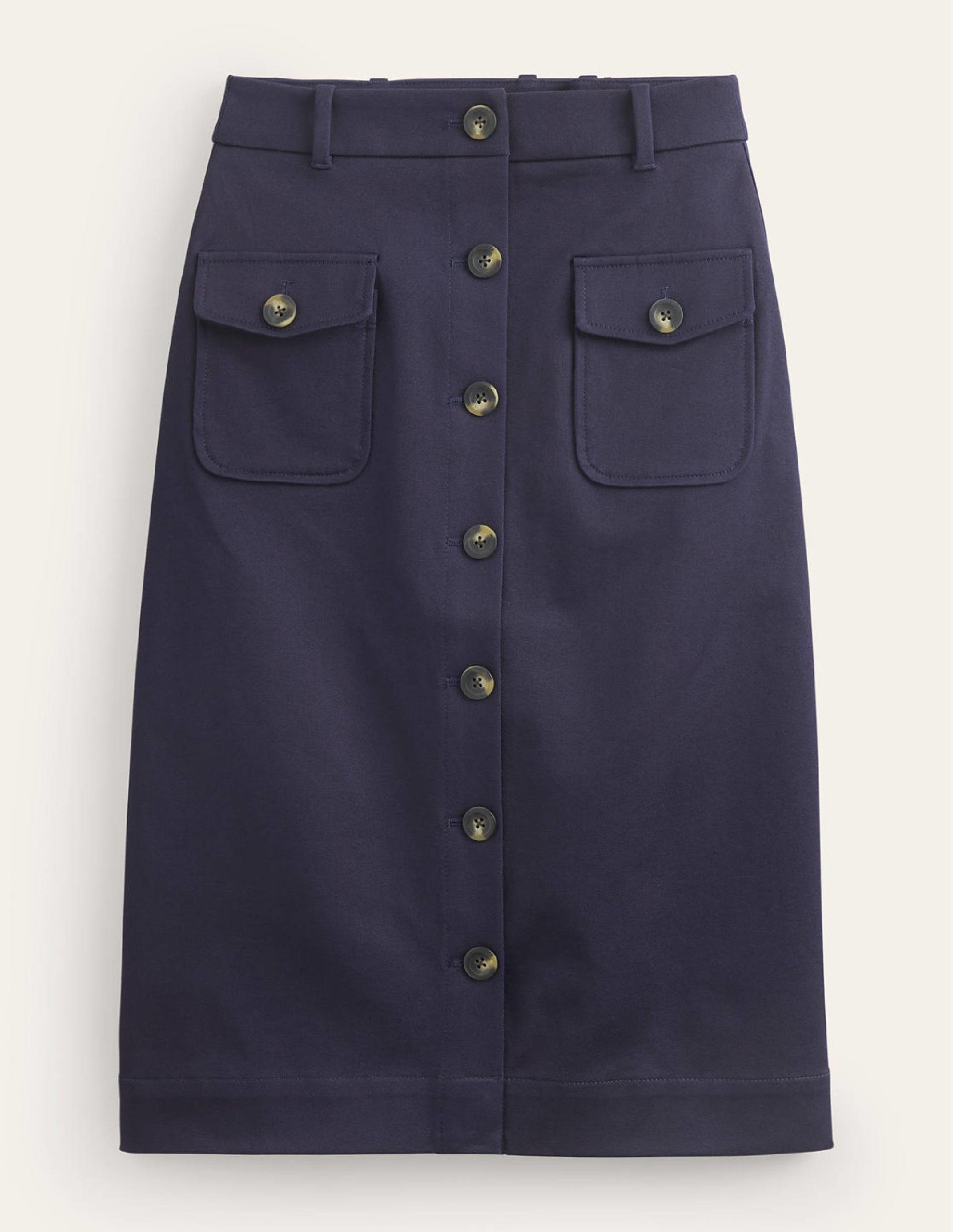Utility Pocket Midi Skirt-Navy - Image 6
