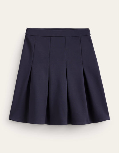 Flippy Ponte Mini Skirt-Navy-6