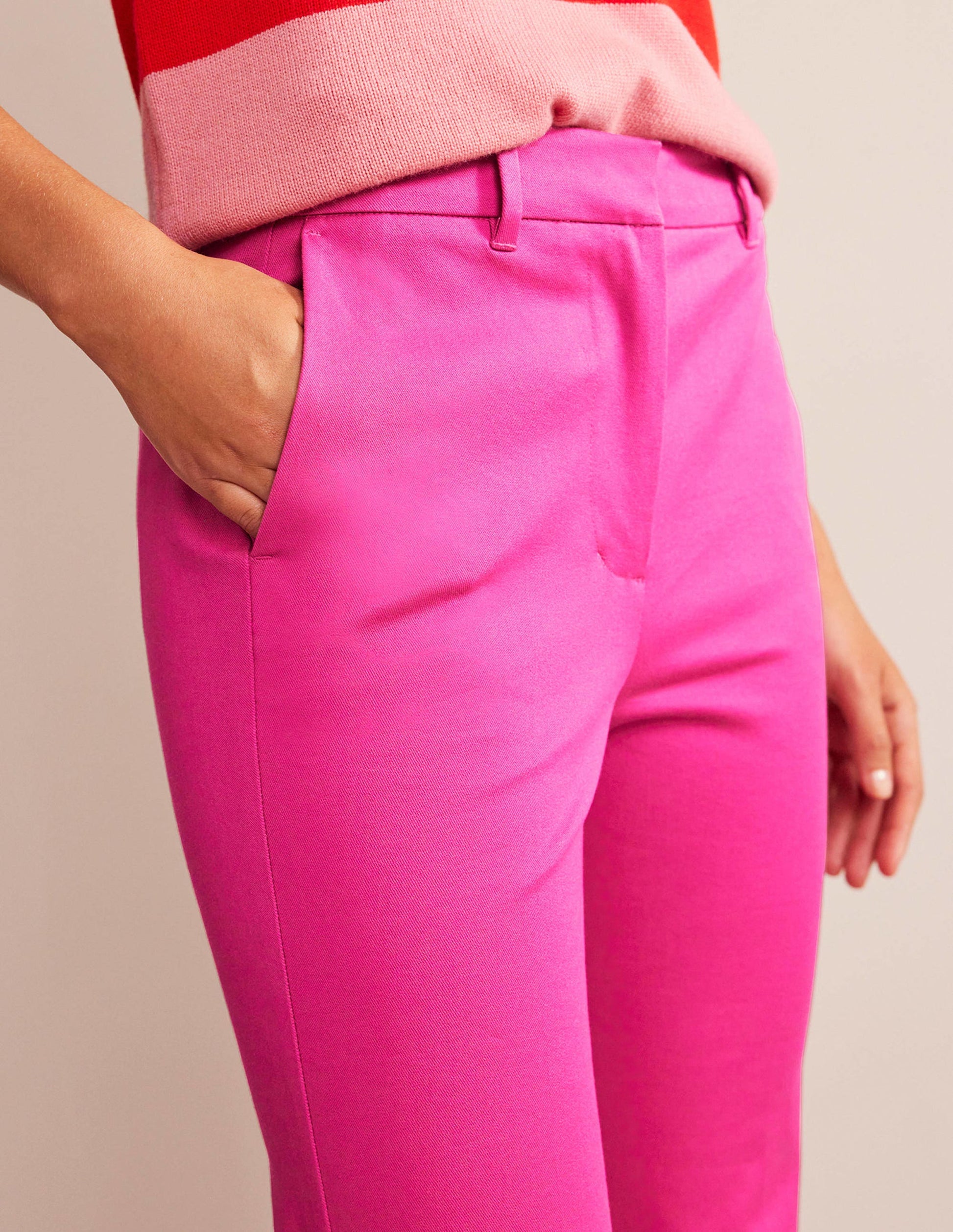 Chelsea Bi-stretch Trousers-Magenta-2