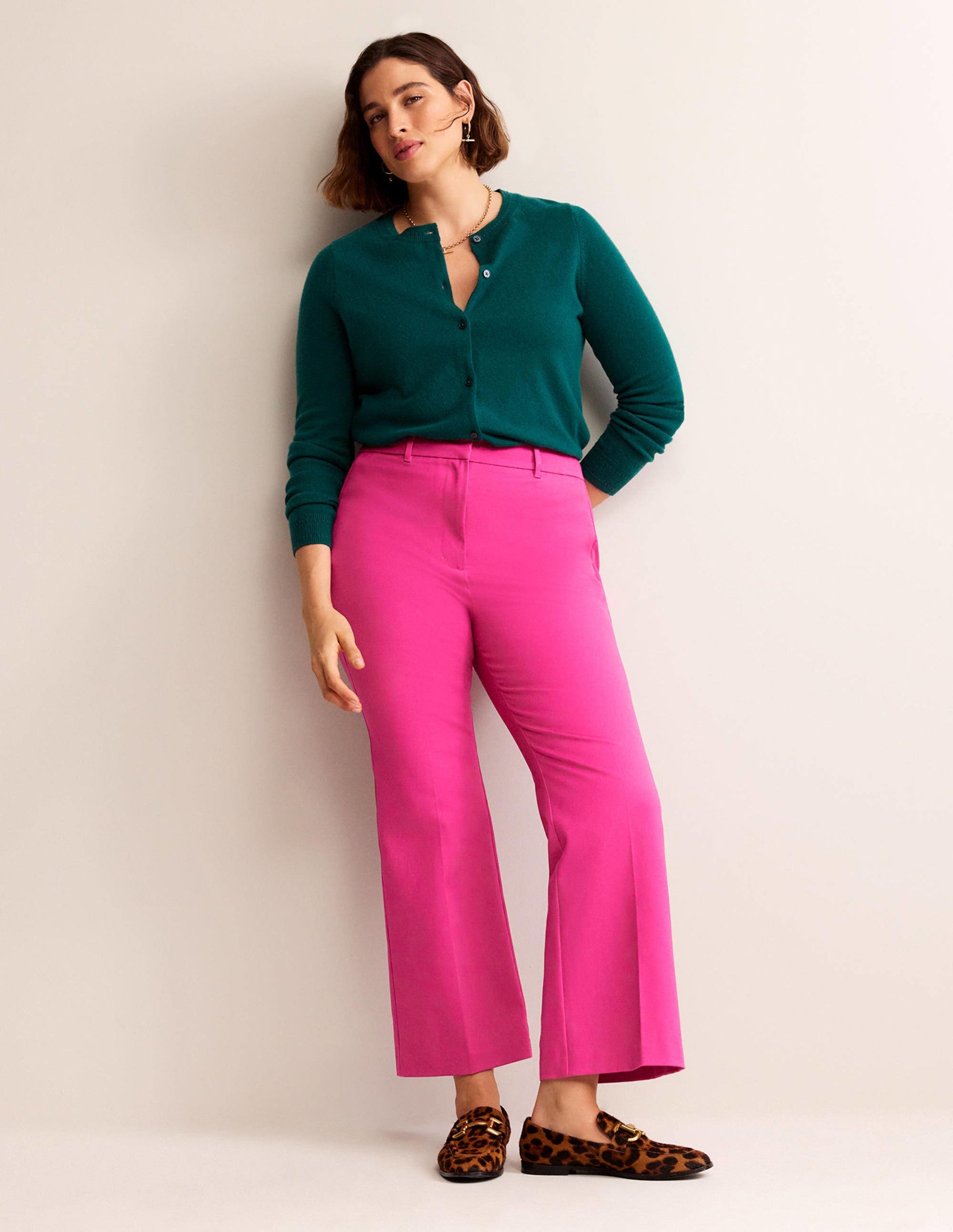 Chelsea Bi-stretch Trousers-Magenta-5