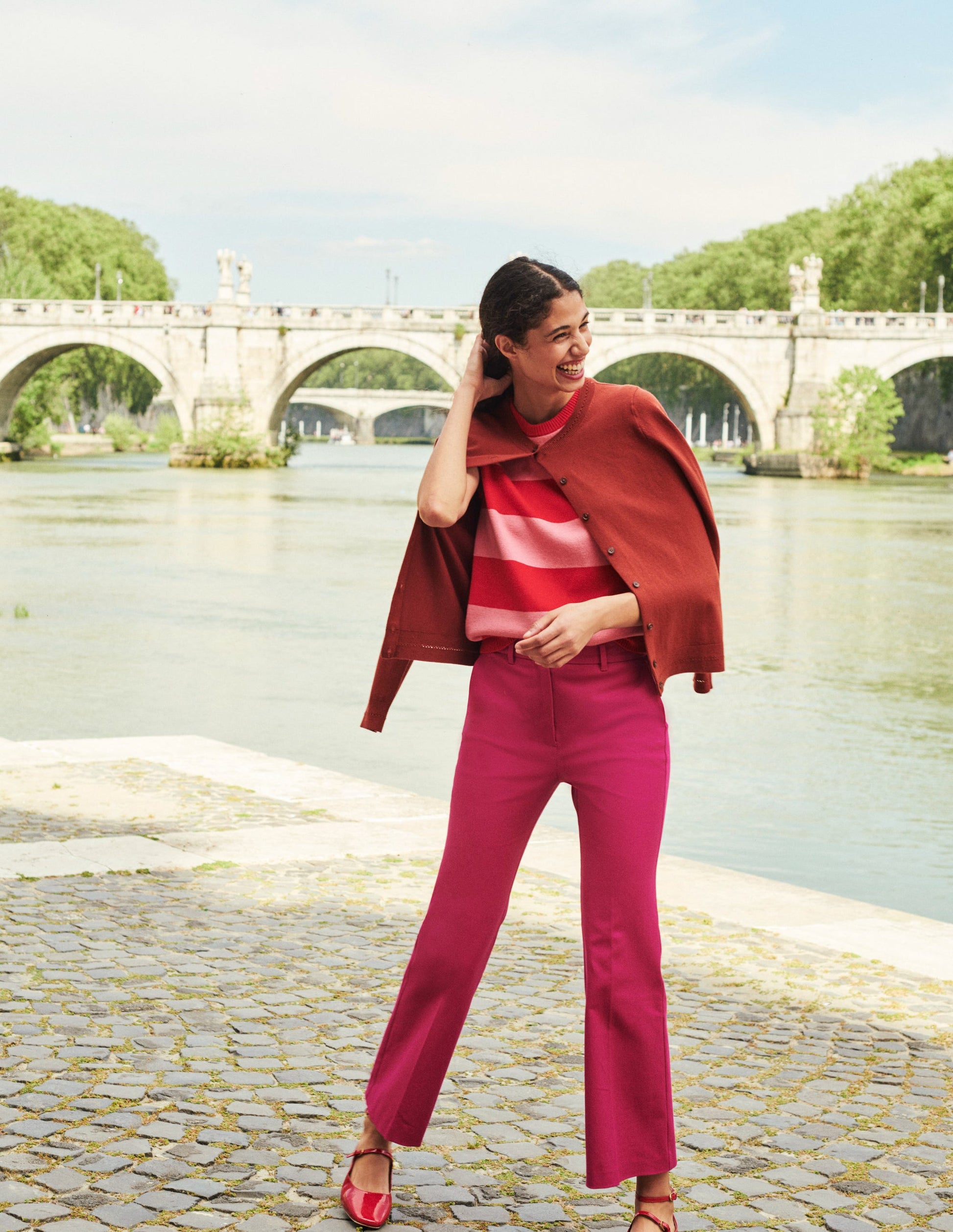 Chelsea Bi-stretch Trousers-Magenta-8