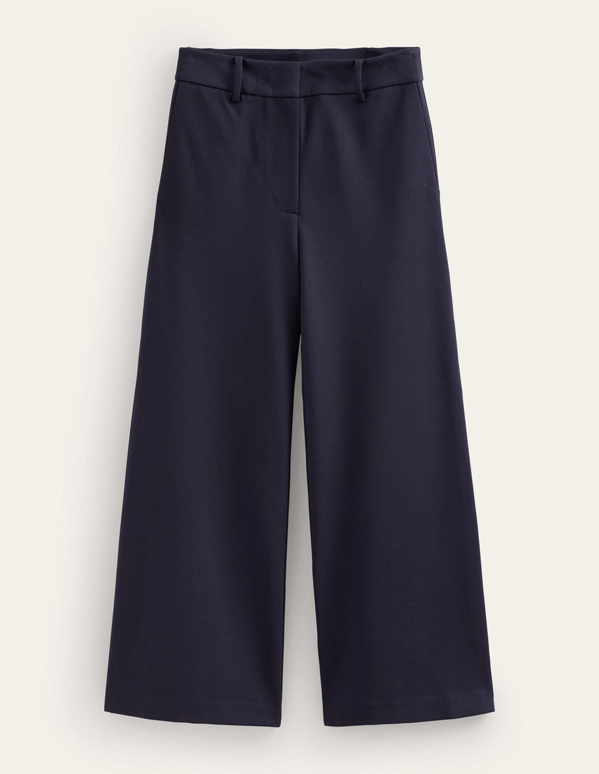 Wide-Leg Ponte Culottes-Navy-5