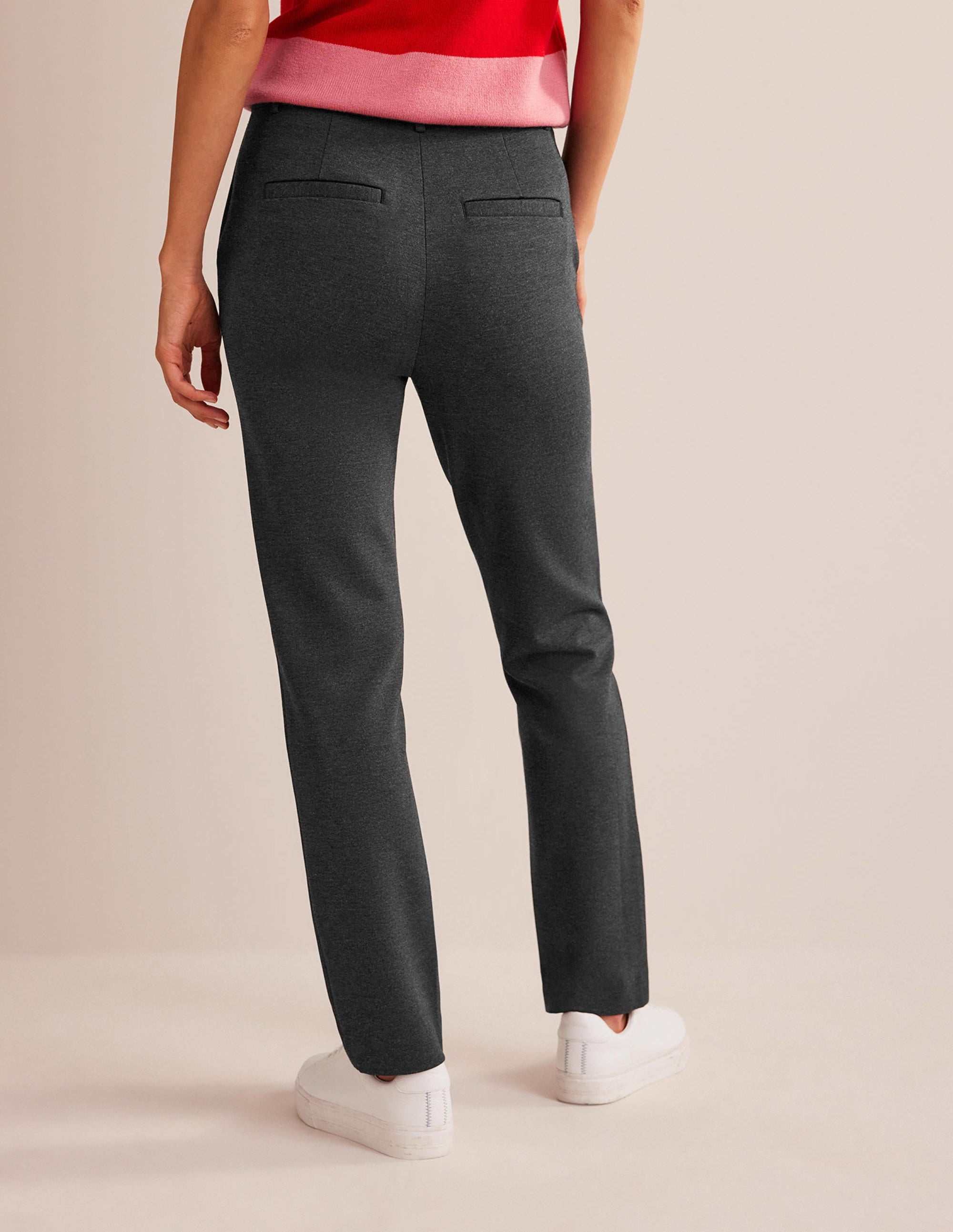 Highgate Ponte Trousers-Charcoal Marl - Image 3