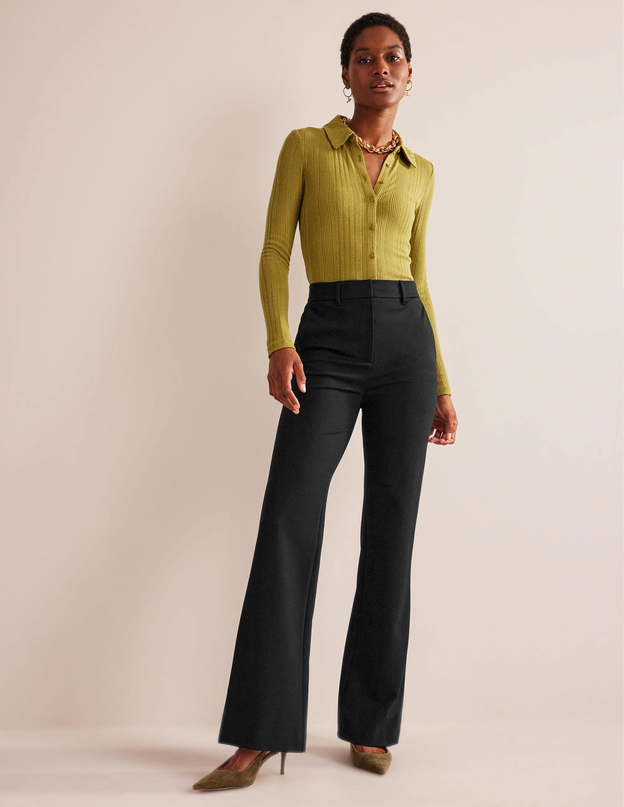 Brompton Ponte Trousers-Black - Image 1