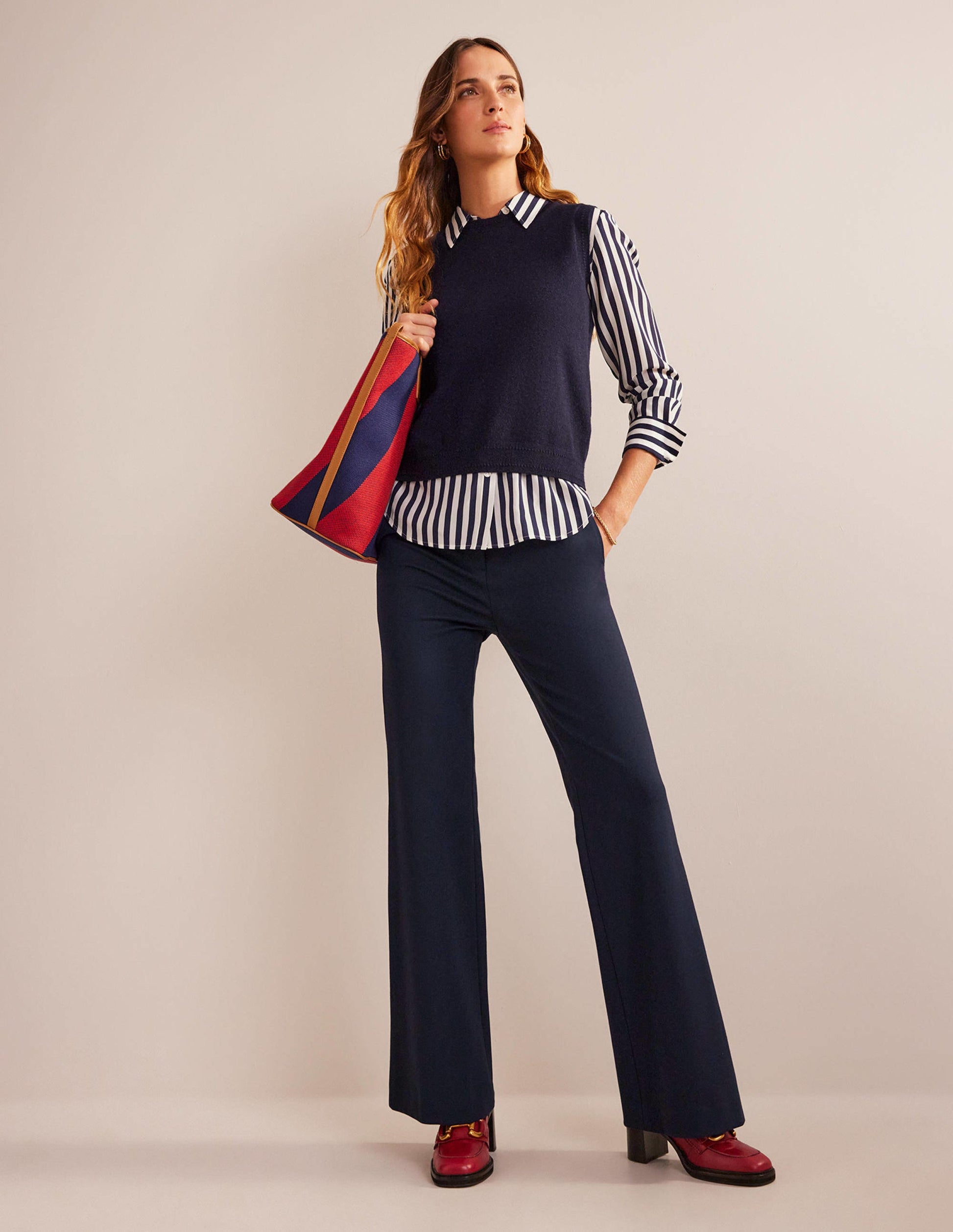 Brompton Ponte Trousers-Navy-1