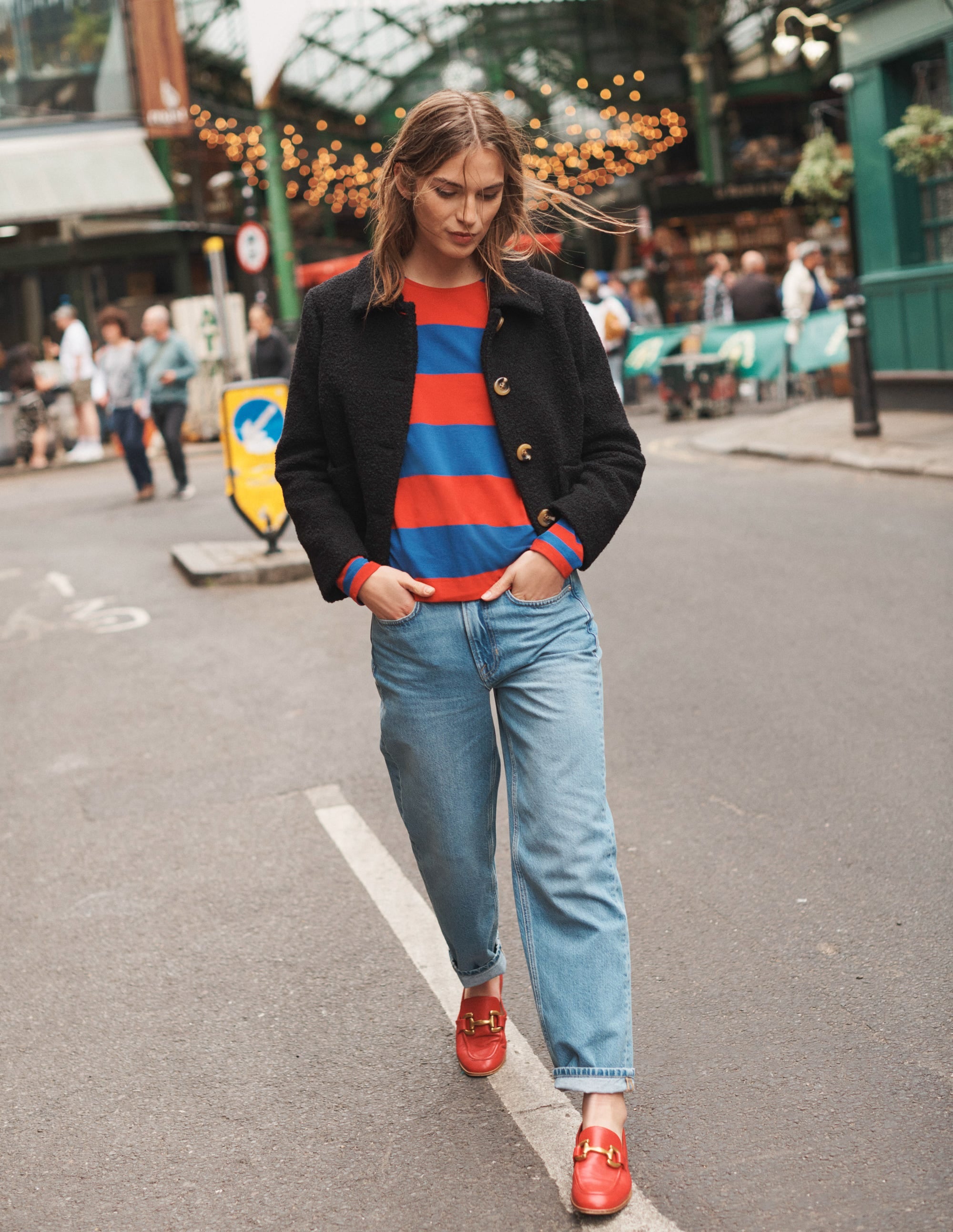 Mid Rise Tapered Jeans-Light Vintage - Image 6