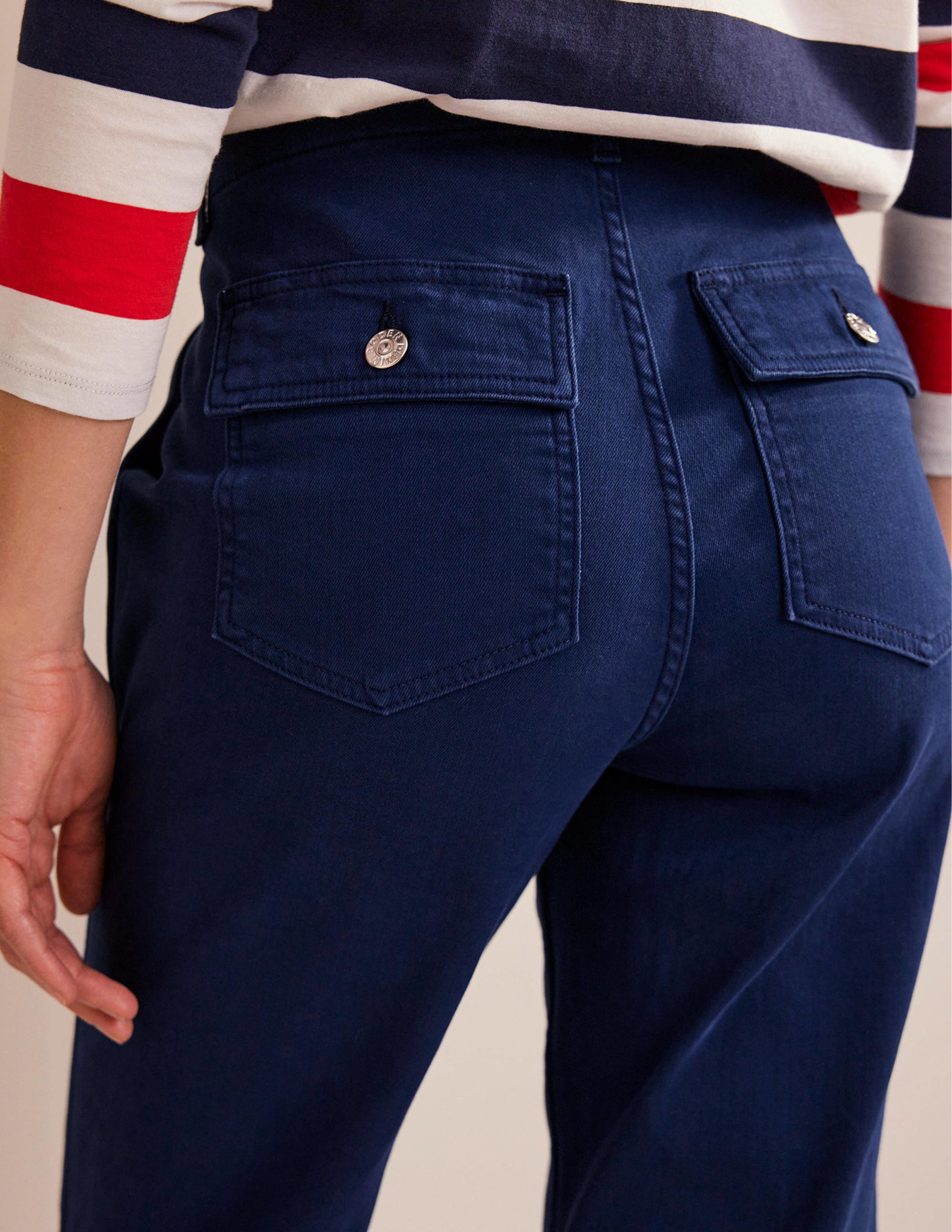 Kensington Casual Trousers-Navy - Image 2