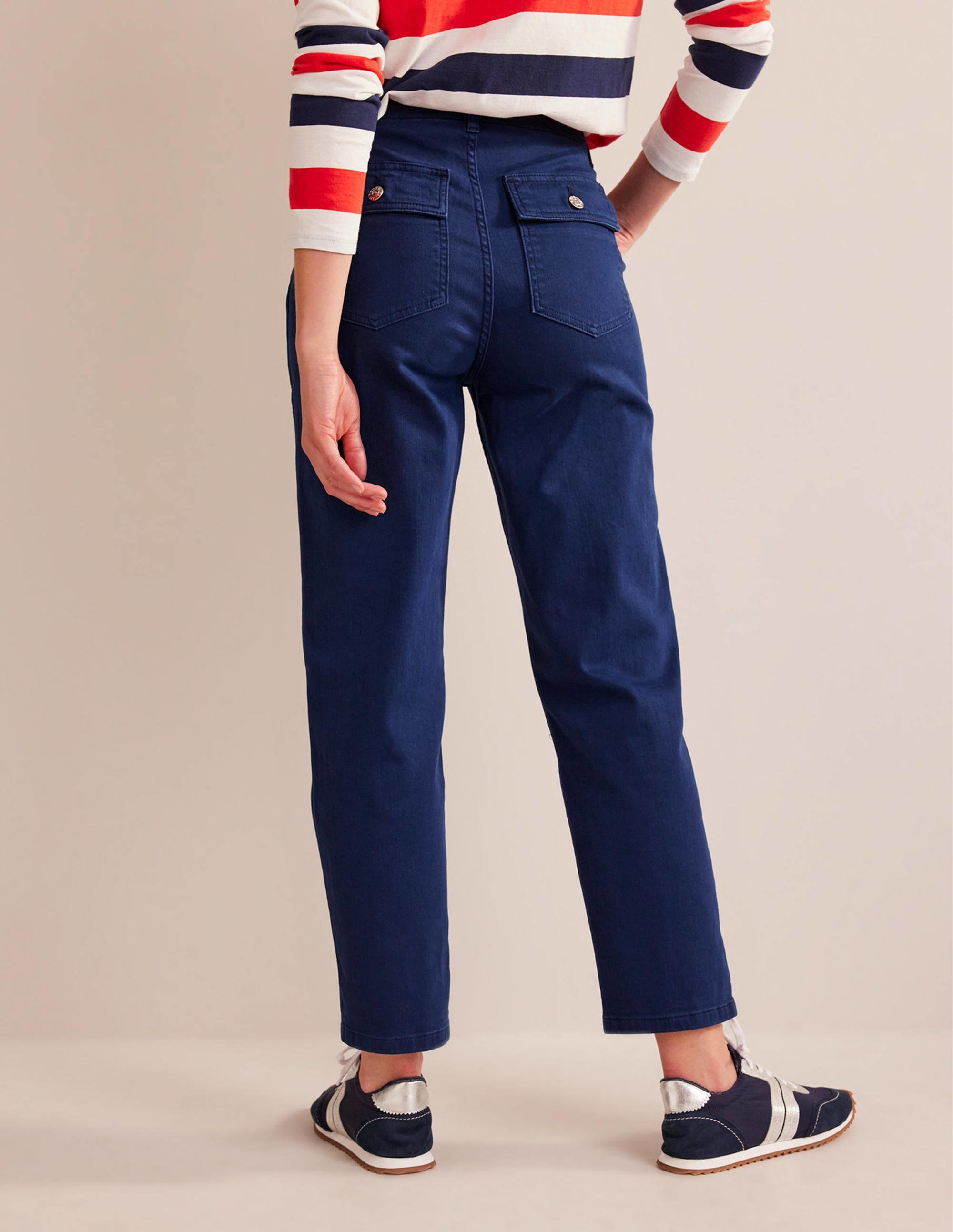 Kensington Casual Trousers-Navy - Image 3