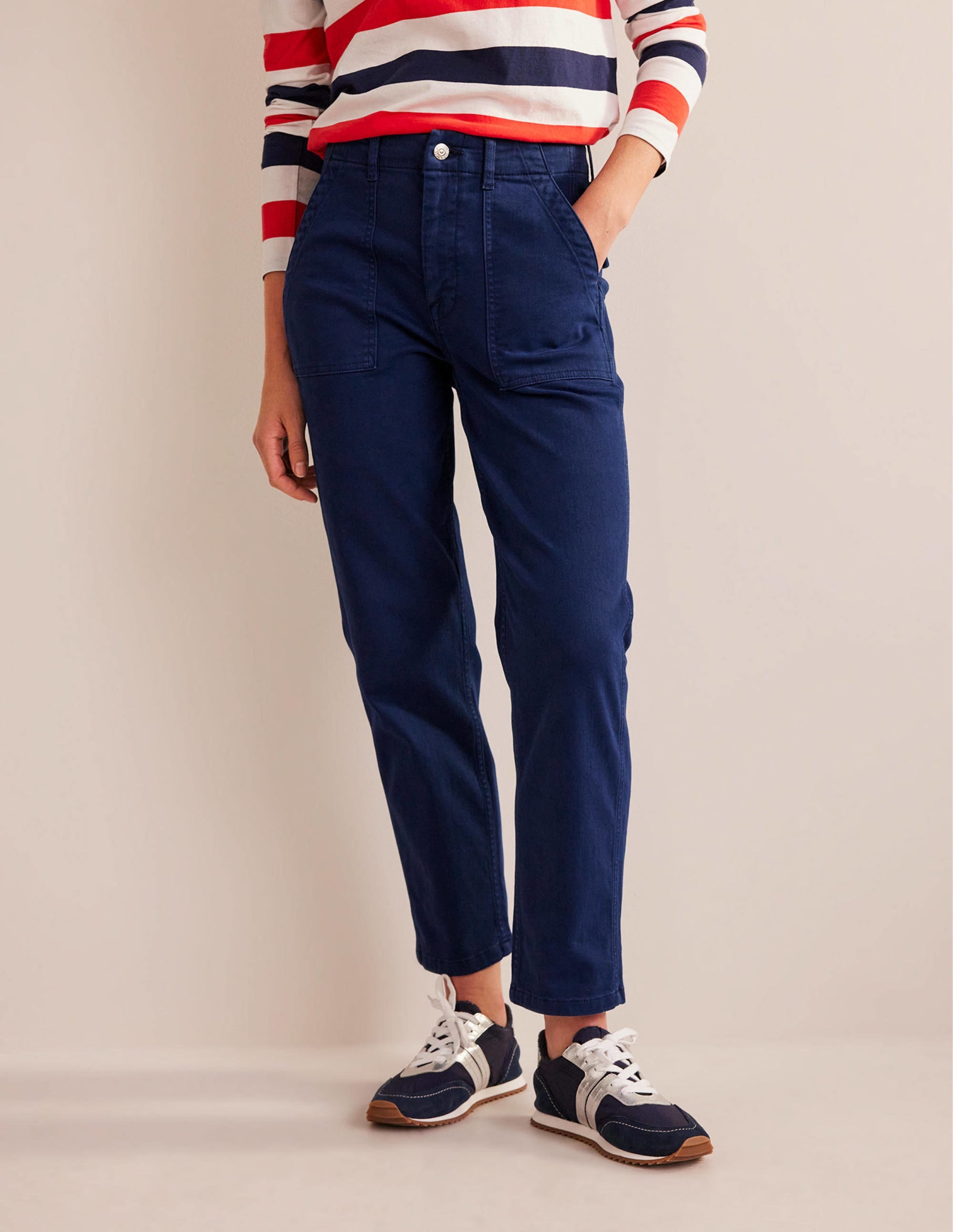 Kensington Casual Trousers-Navy - Image 4