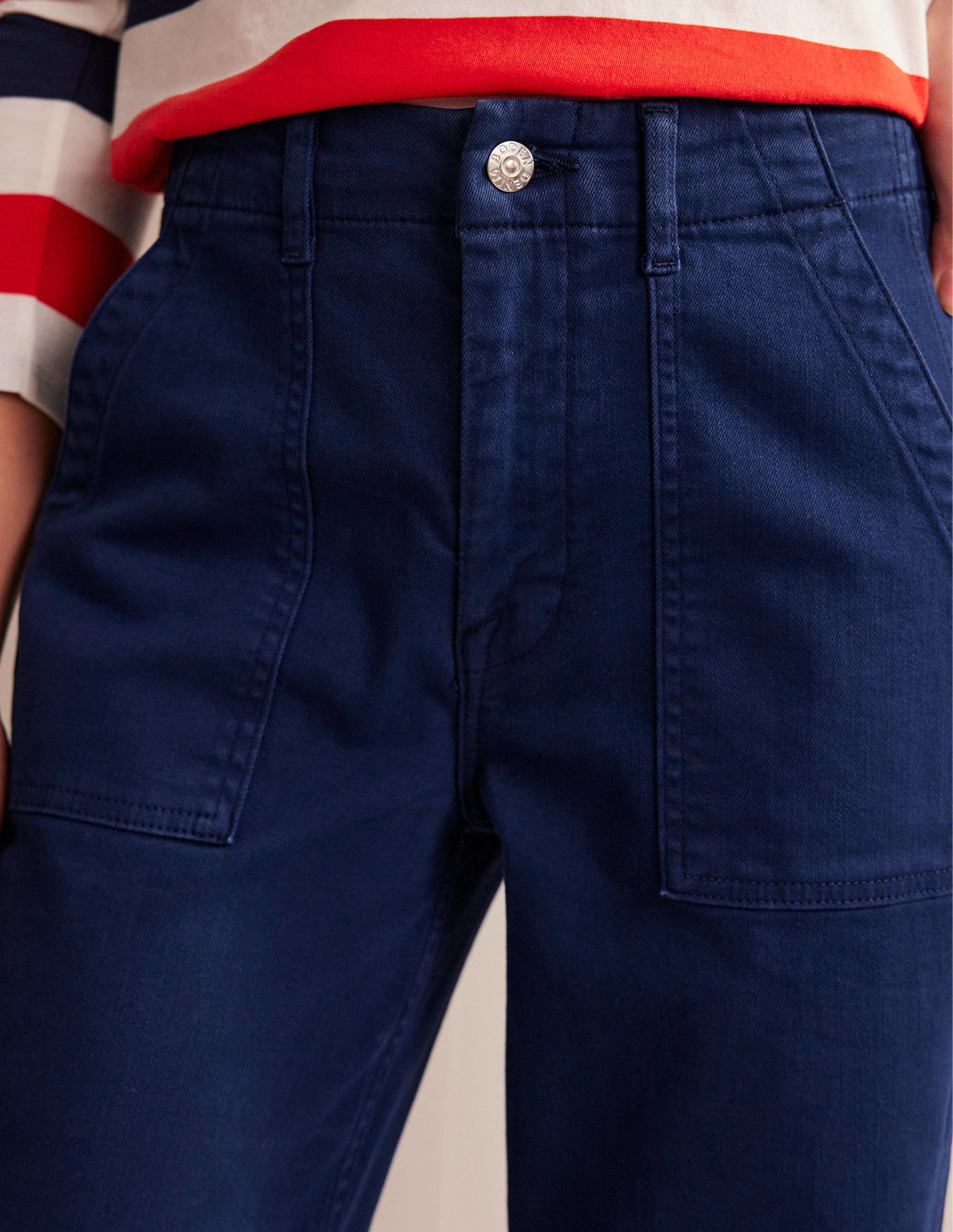 Kensington Casual Trousers-Navy - Image 5