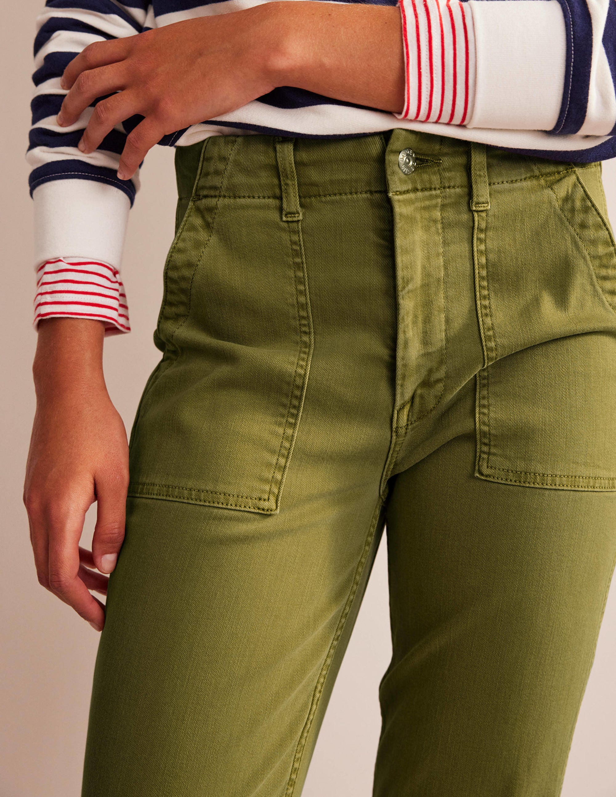 Kensington Casual Trousers-Khaki - Image 2