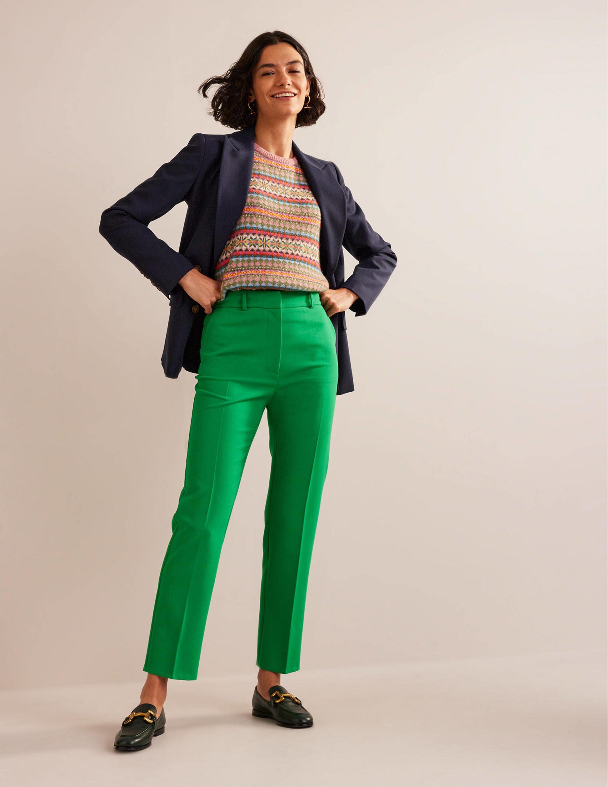 Kew Tailored Trouser-Rich Emerald-1