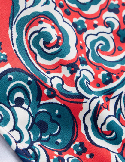 Classic Bikini Bottoms-Dahlia Red, Botanic Terrace-6