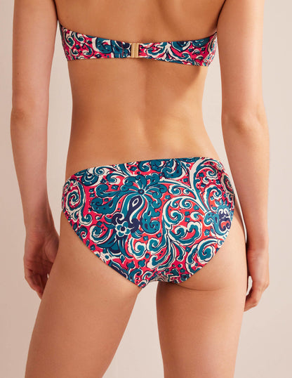 Classic Bikini Bottoms-Dahlia Red, Botanic Terrace-3