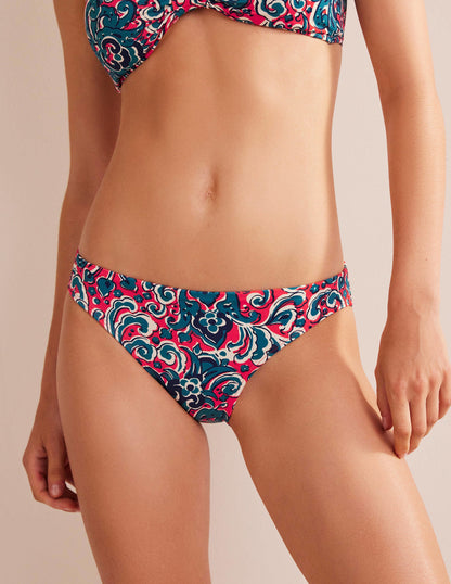 Classic Bikini Bottoms-Dahlia Red, Botanic Terrace-4