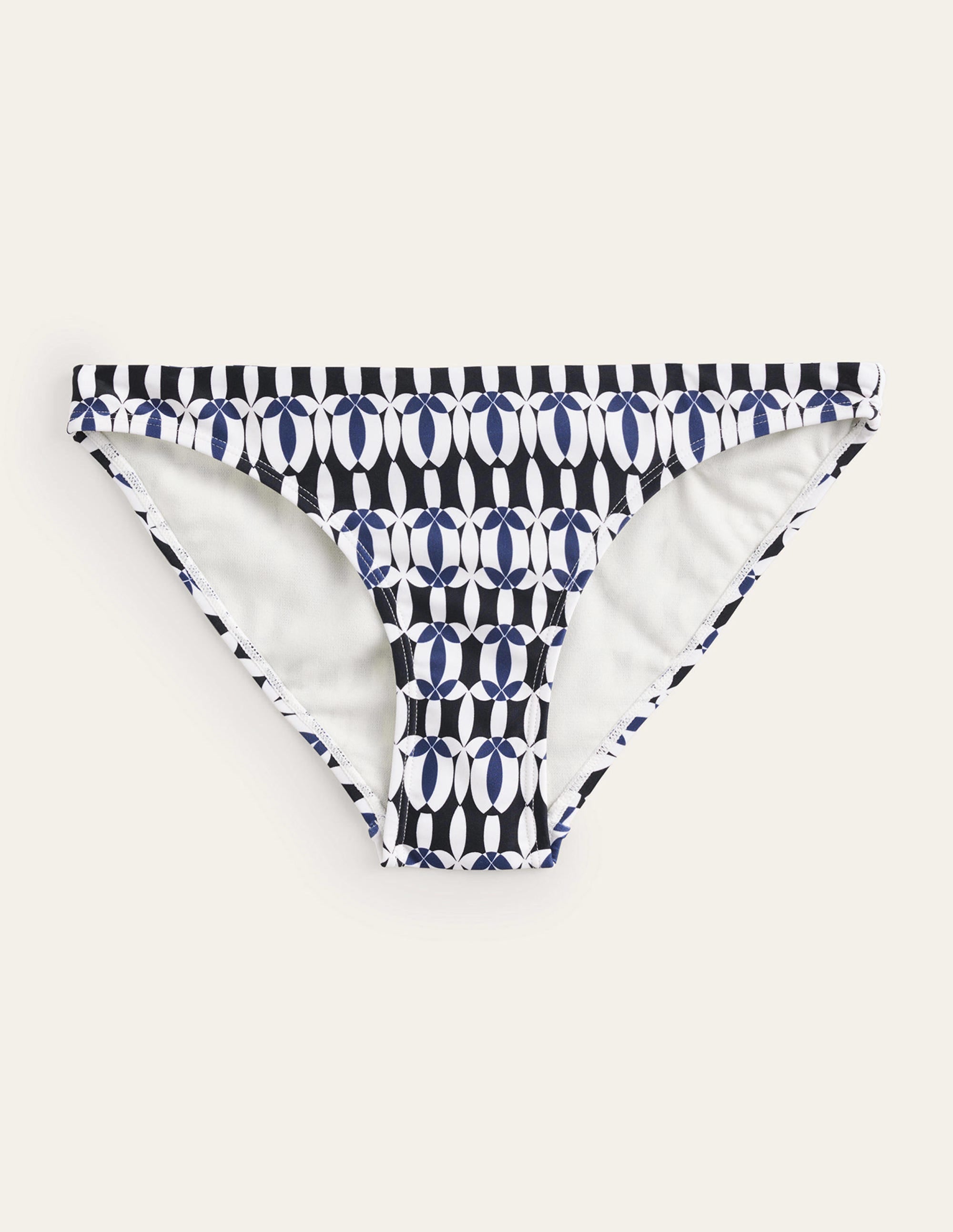 Classic Bikini Bottoms-Black, White Geo - Image 5