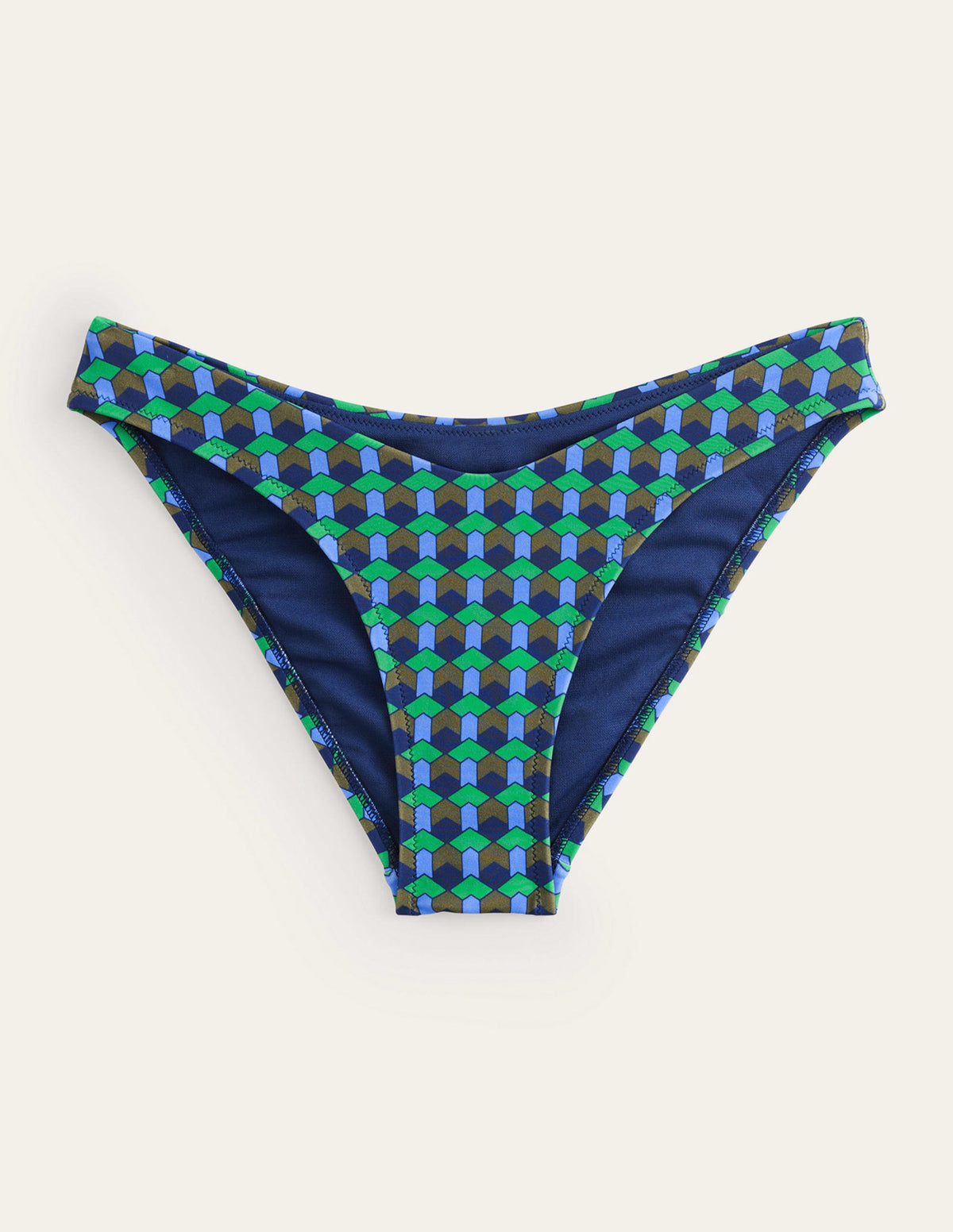 Curved-Top Bikini Bottoms-Bright Green, Multi Geo - Image 5
