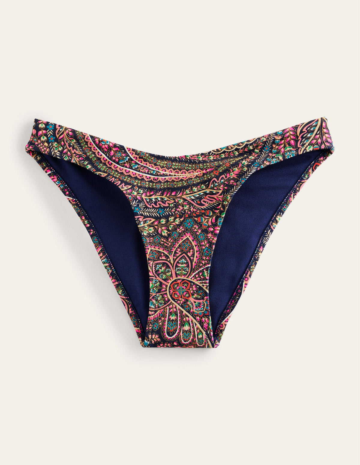 Curved-Top Bikini Bottoms-Light Navy, Palace - Image 5