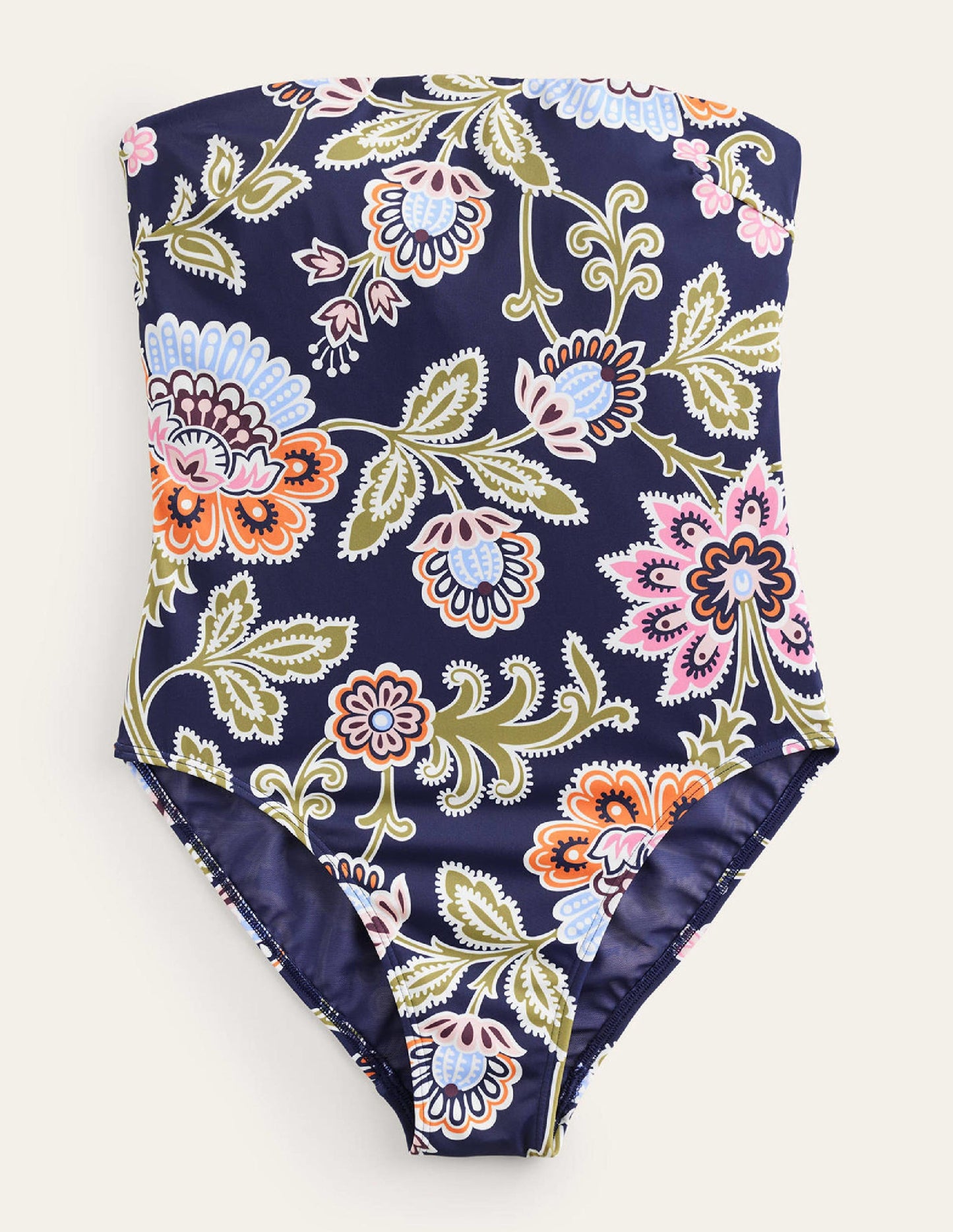 Support Bandeau Swimsuit-Midnight, Multi Floral