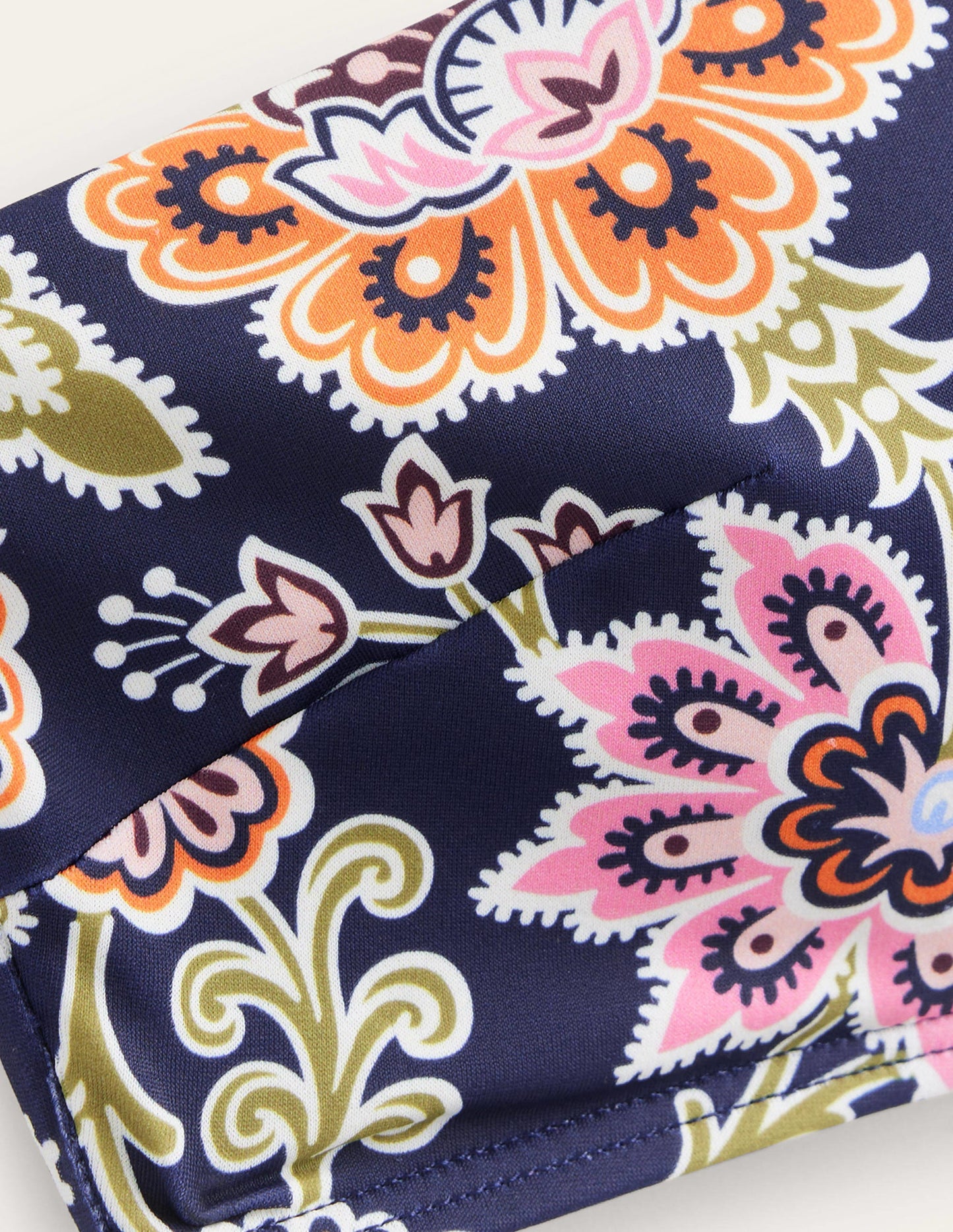 Support Bandeau Bikini Top-Midnight, Multi Floral