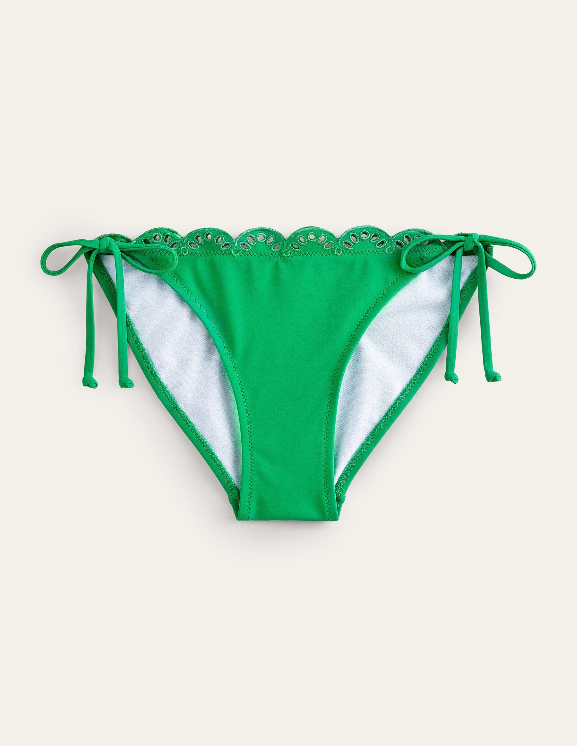 Broderie Bikini Bottoms-Green Pepper-5