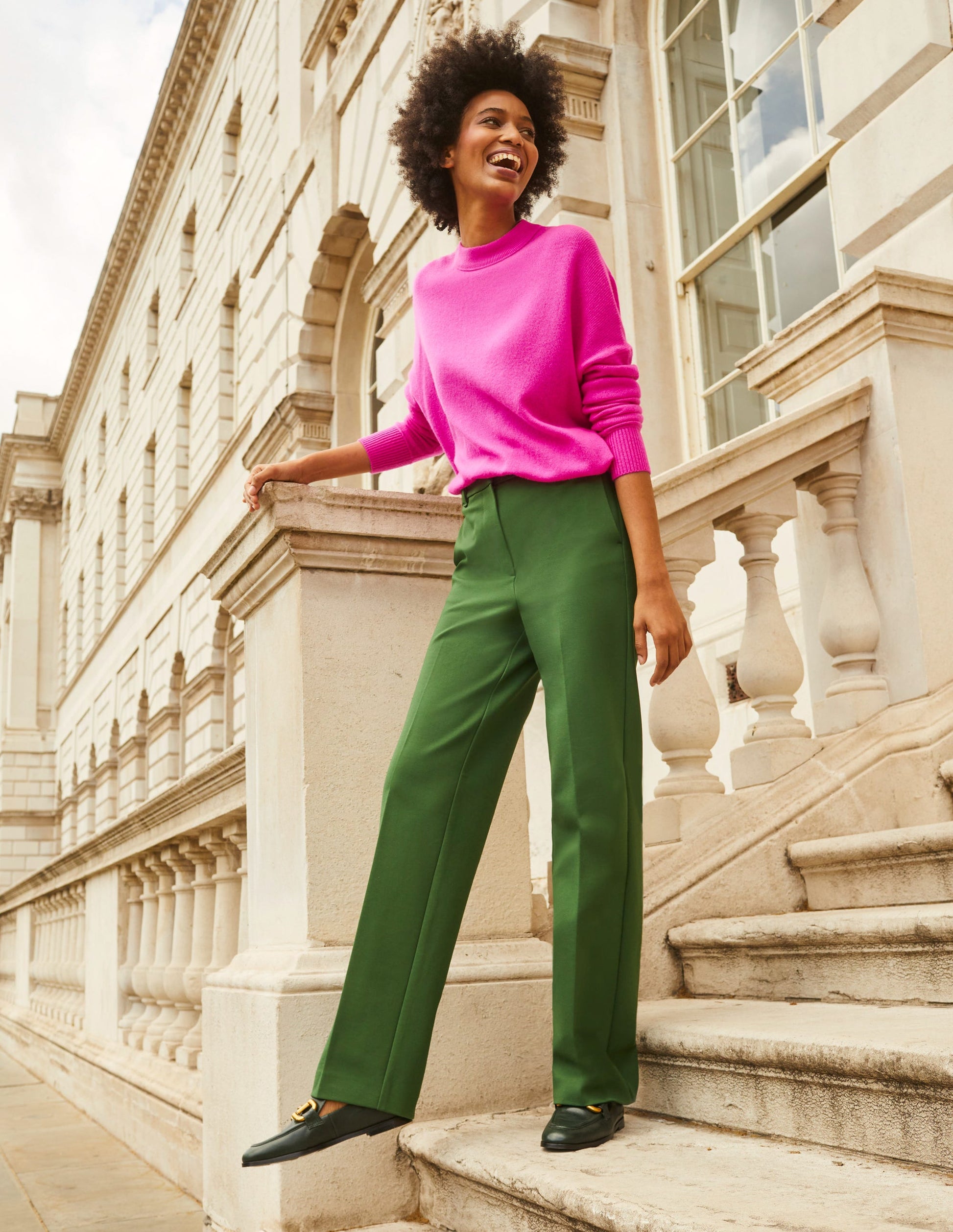 Westbourne Ponte Trousers-Winter Green-5