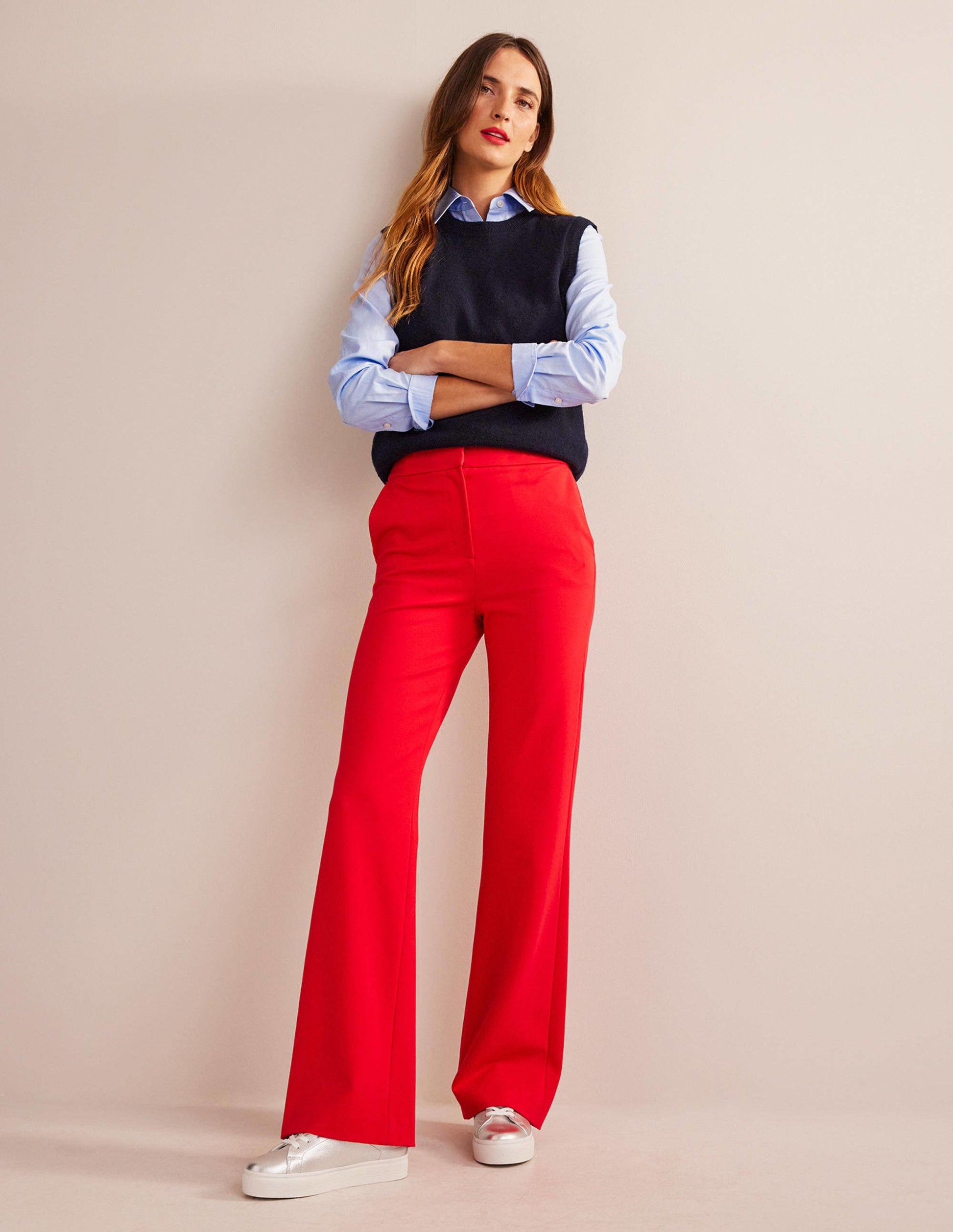 Westbourne Ponte Trousers-Hot Pepper-1