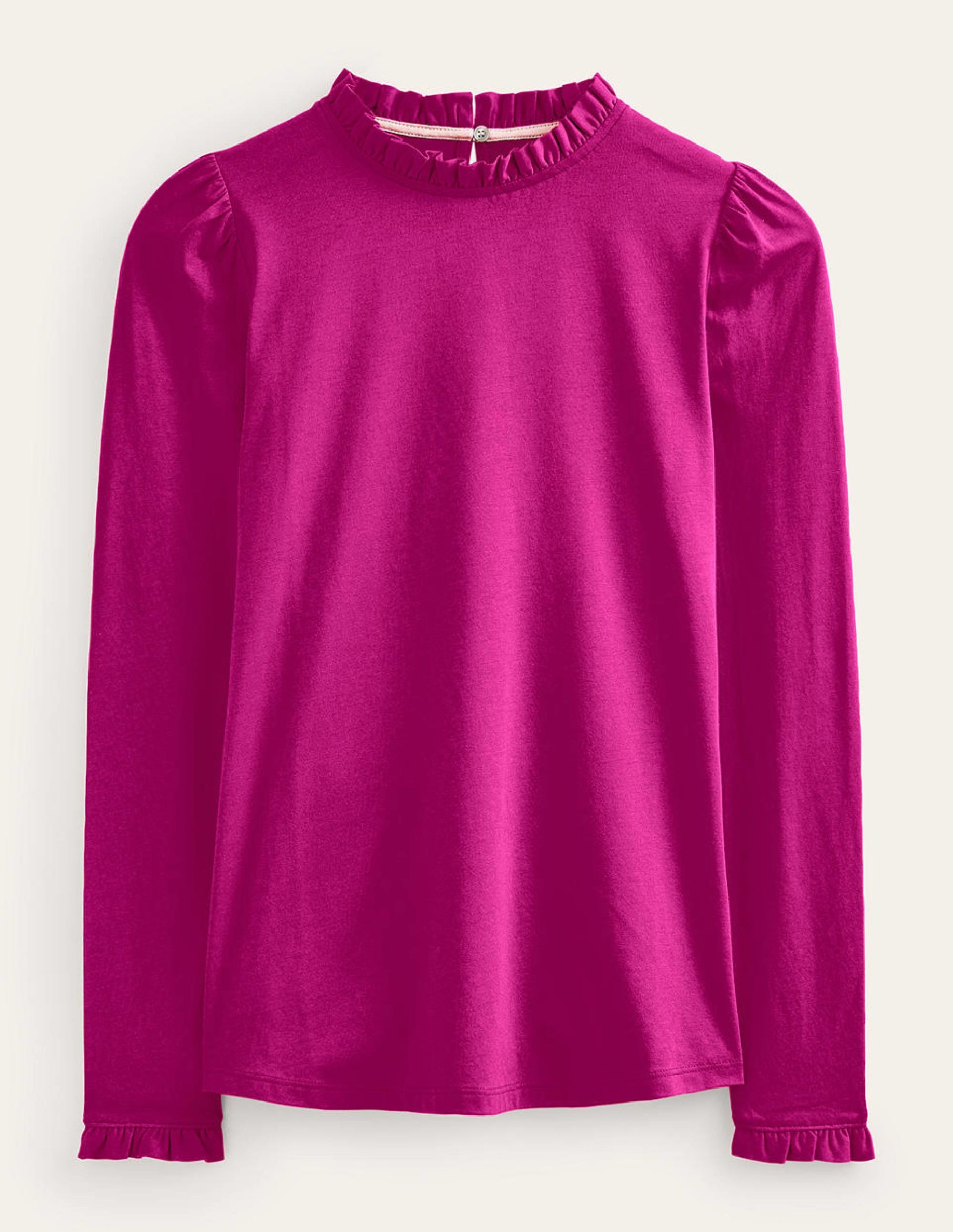Supersoft Frill Detail Top-Damson Berry - Image 6