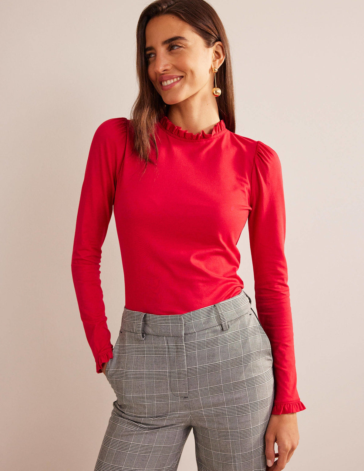 Supersoft Frill Detail Top-Salsa-4