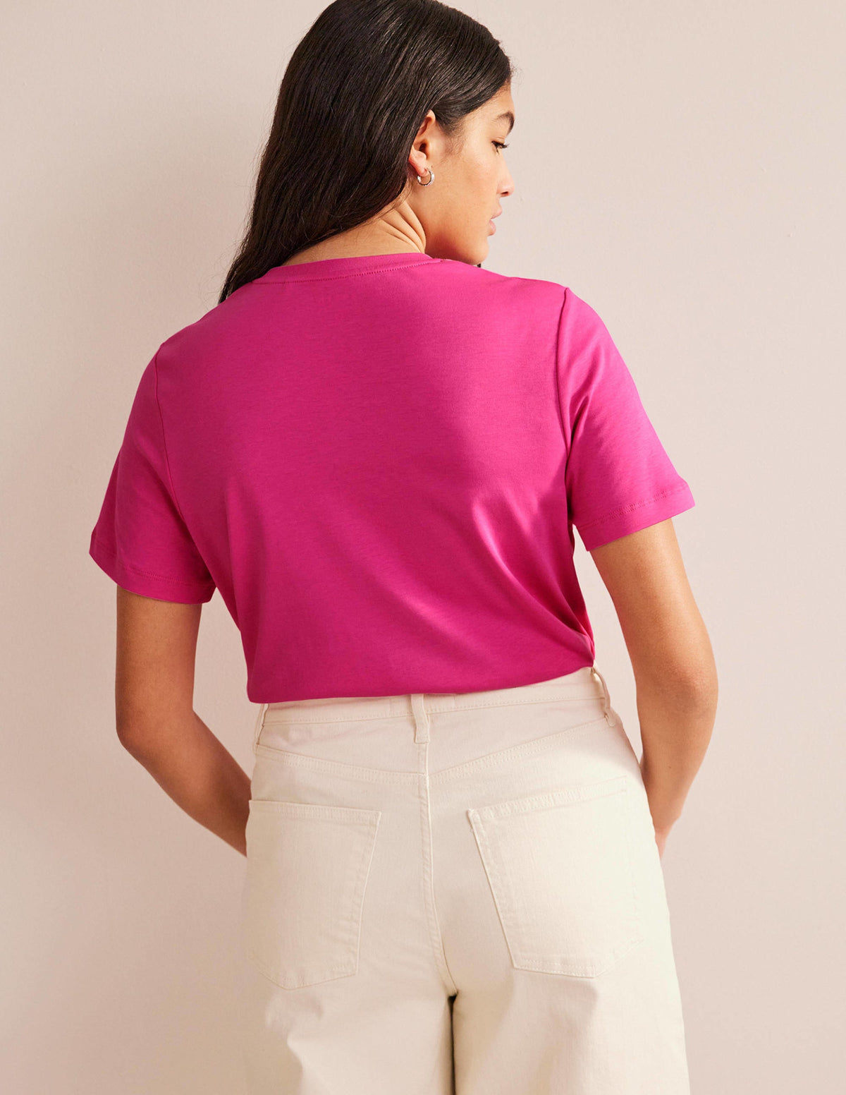 Perfect Cotton T-Shirt-Fuchsia Fedora - Image 2