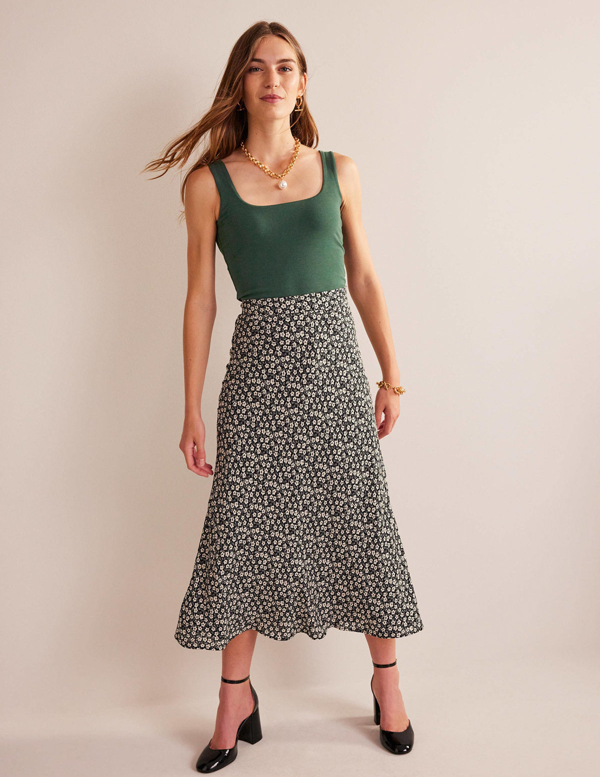Double Layer Square Neck Vest-Chatsworth Green - Image 4