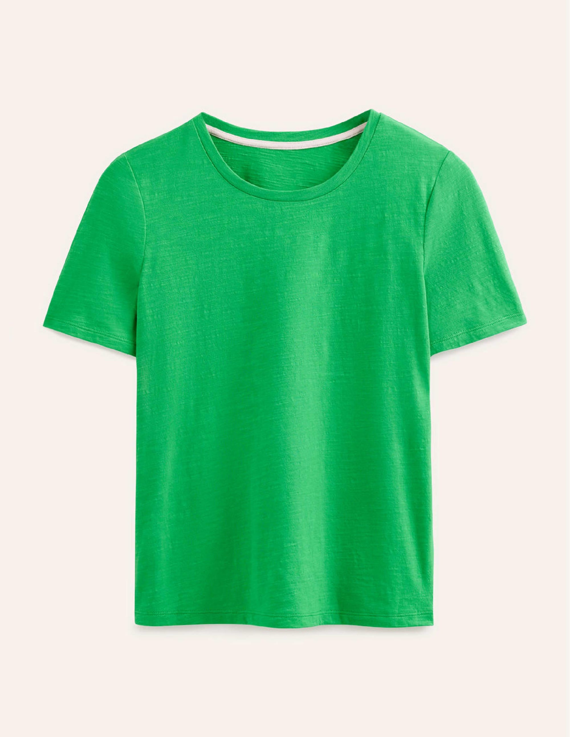 Cotton Crew Neck T-Shirt-Bright Green - Image 5