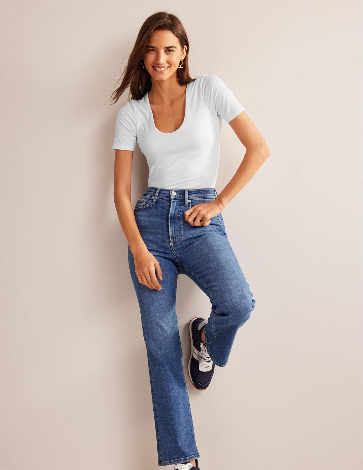 Double Layer Short Sleeve Top-White - Image 4