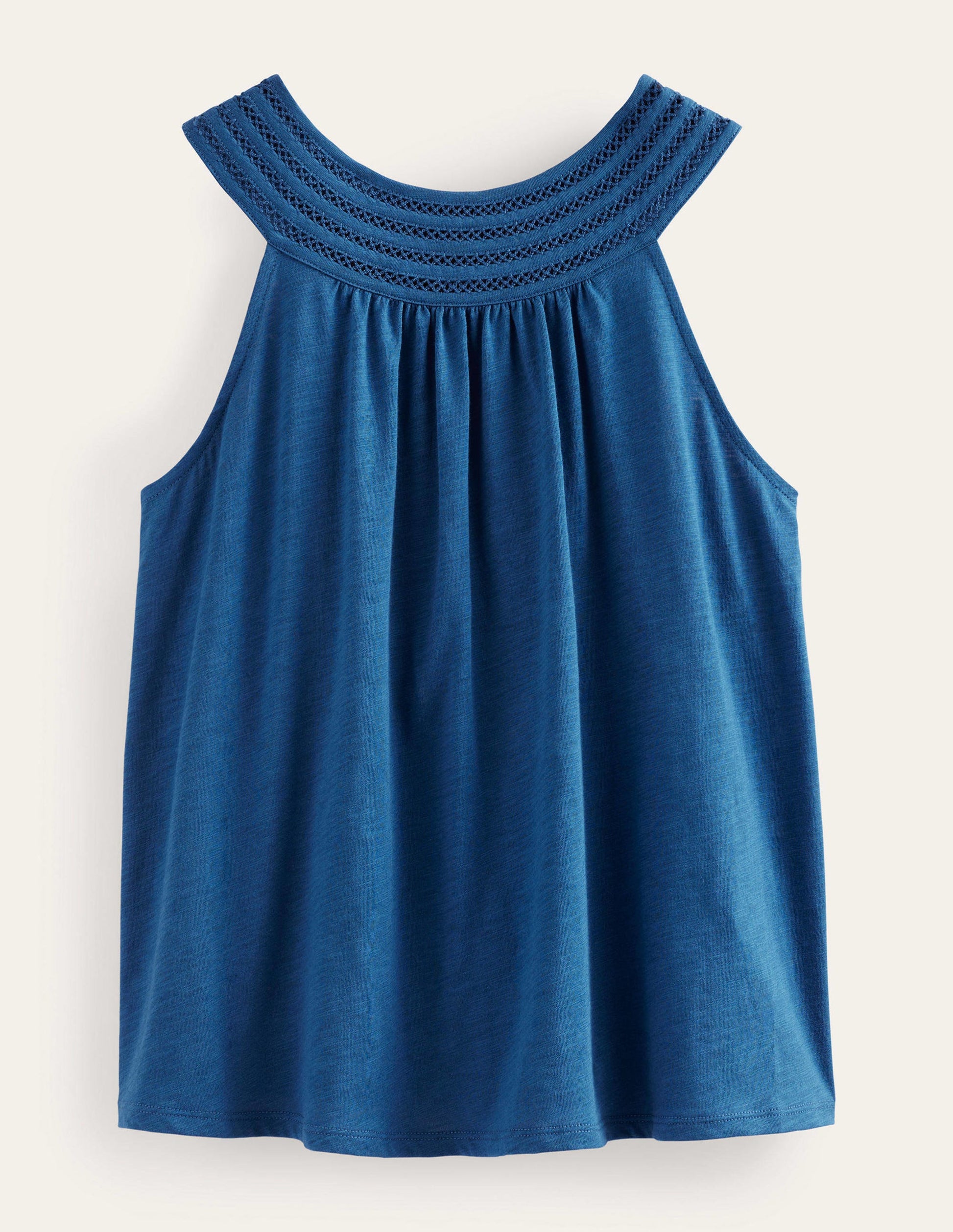 Trim Neck Jersey Swing Top-Sapphire-5