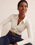 Charlotte Jersey Shirt-Ivory