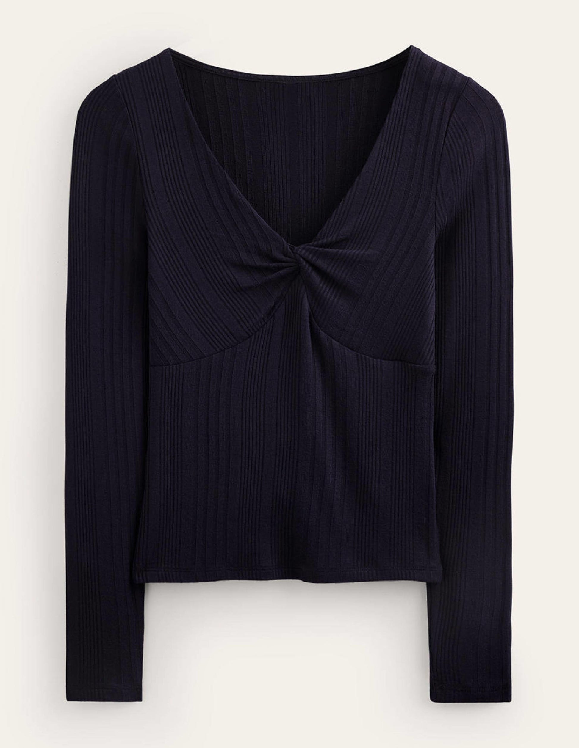 Tie Front Top-Navy-5