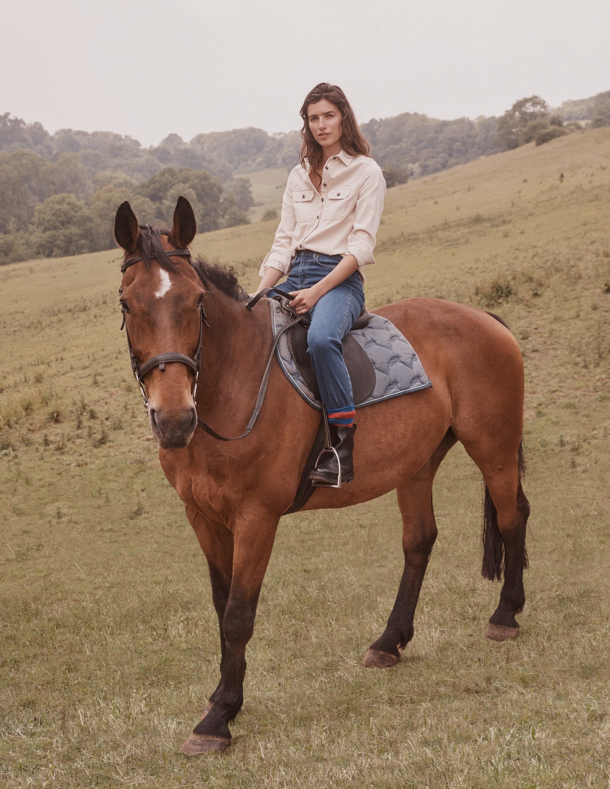 Straight-Fit Corduroy Shirt-Vanilla-5