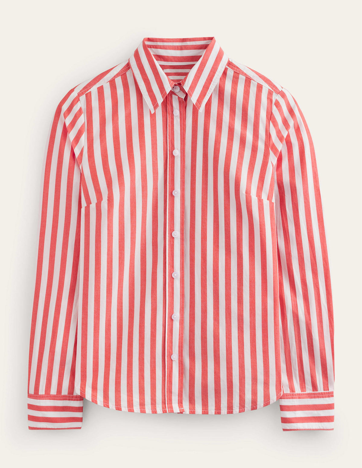 Sienna Cotton Shirt-Bright Red Stripe-8