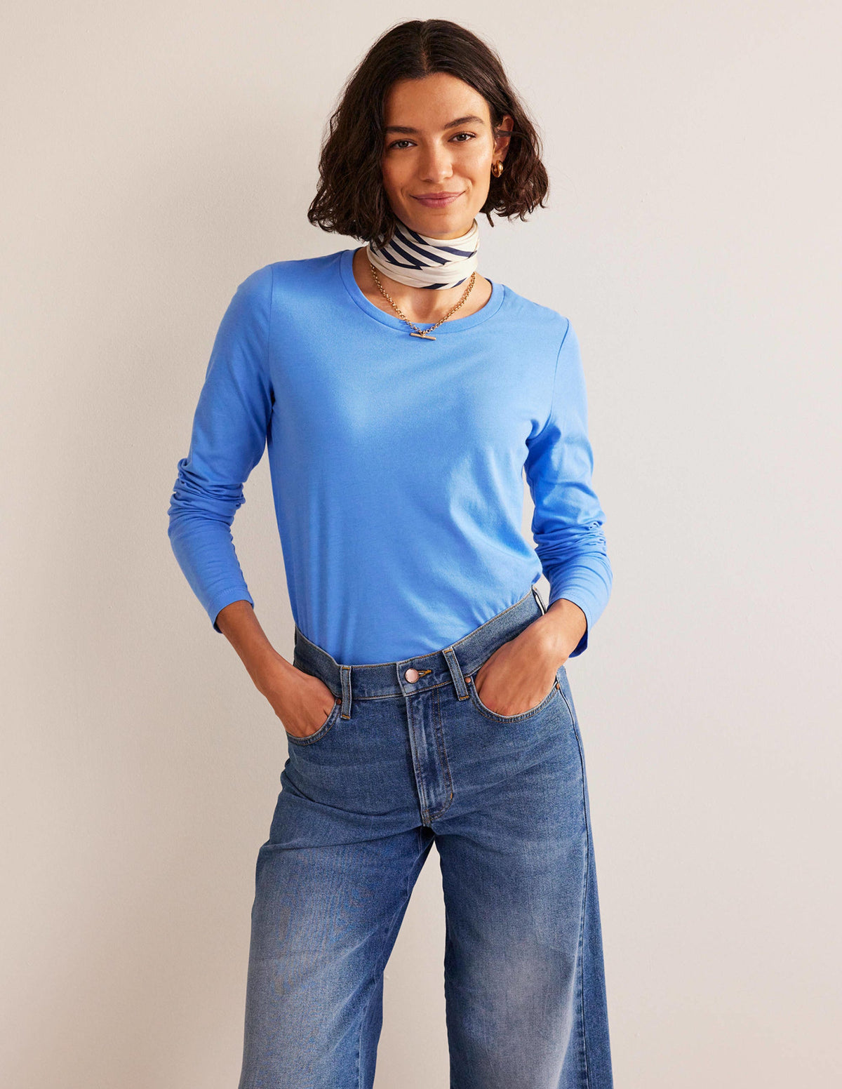 Pure Cotton Long Sleeve Top-Marina-1