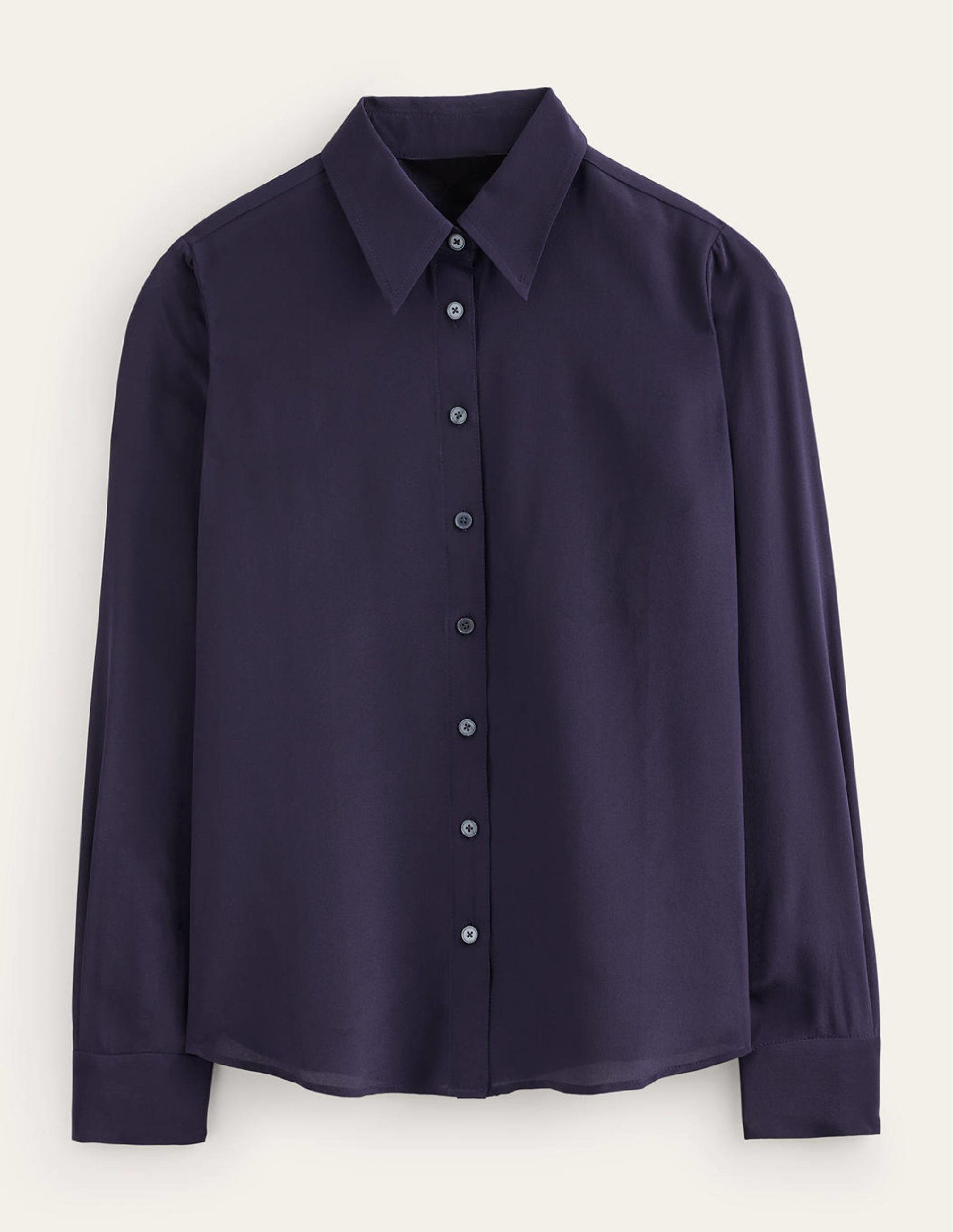 Sienna Silk Shirt-Navy-5