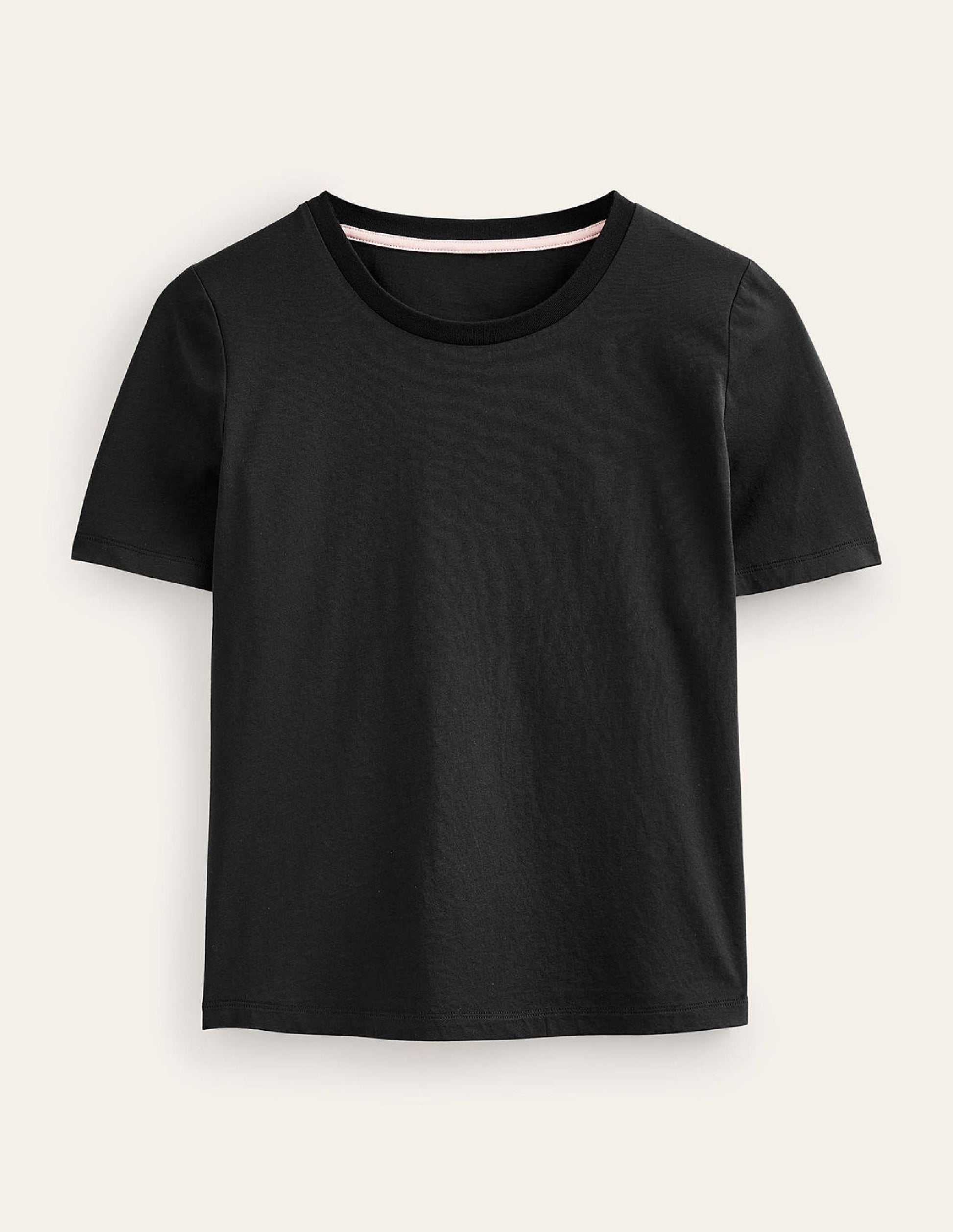 Pure Cotton Crew T-shirt-Black-5