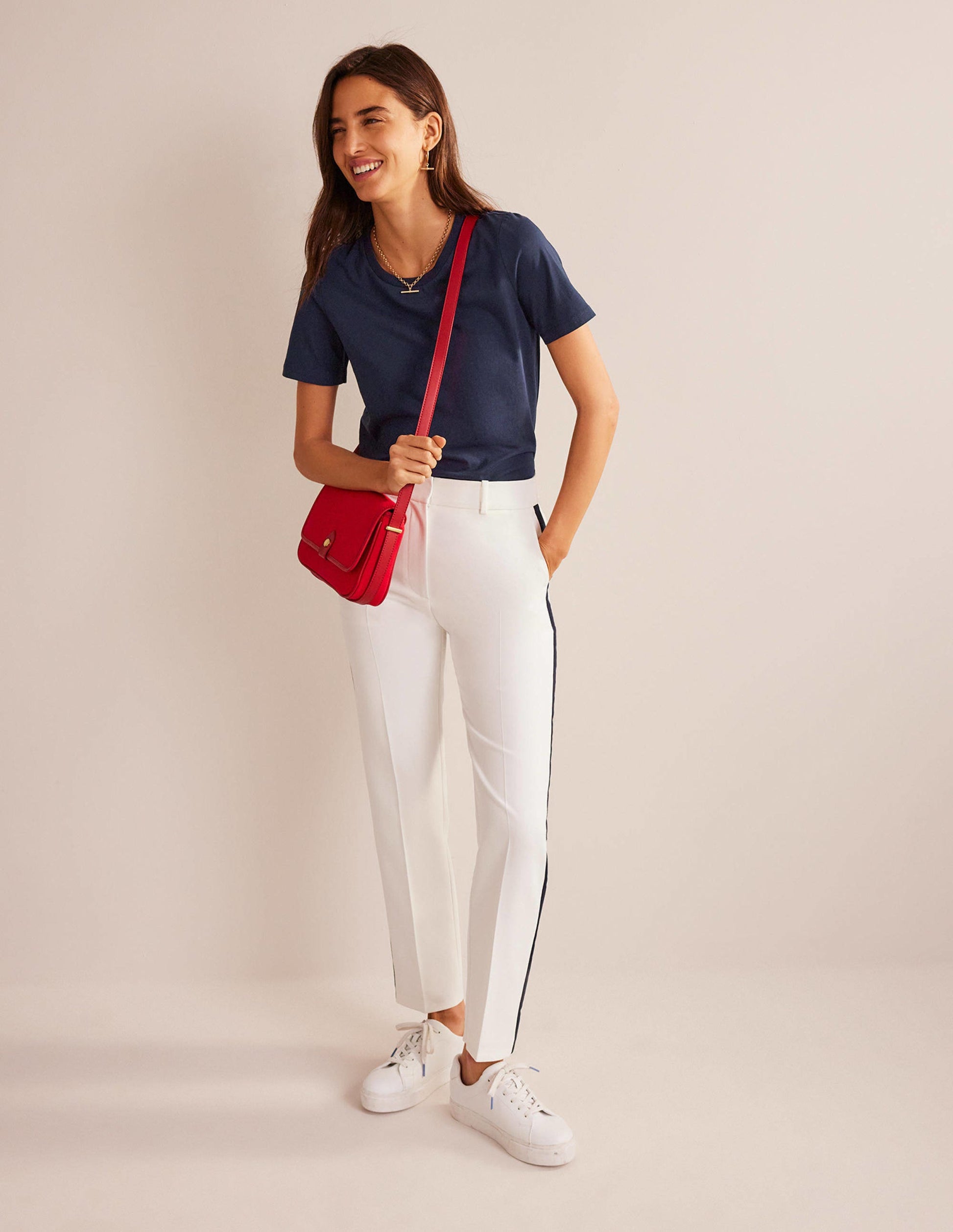 Pure Cotton Crew T-shirt-Navy-4