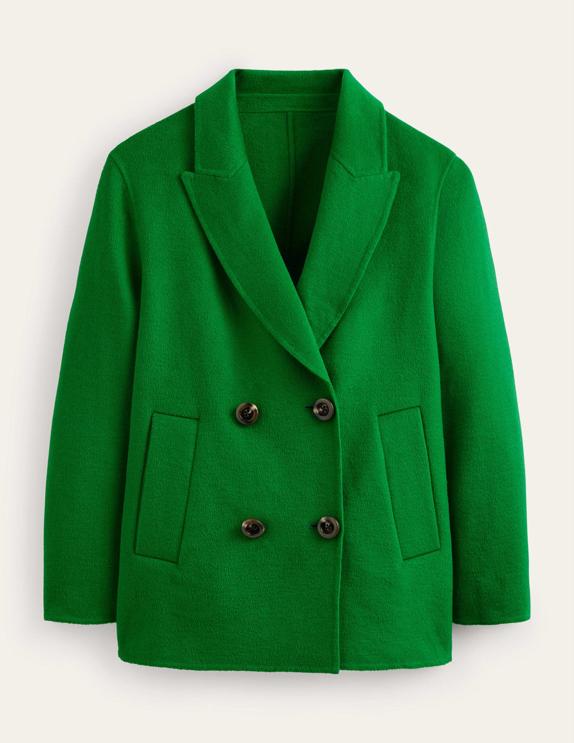 Wool-Blend Pea Coat-Highland Green-9