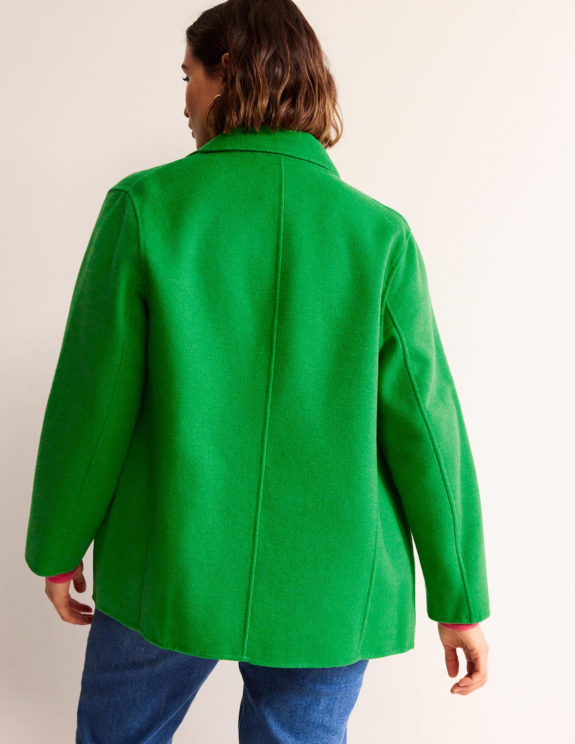 Wool-Blend Pea Coat-Highland Green - Image 7