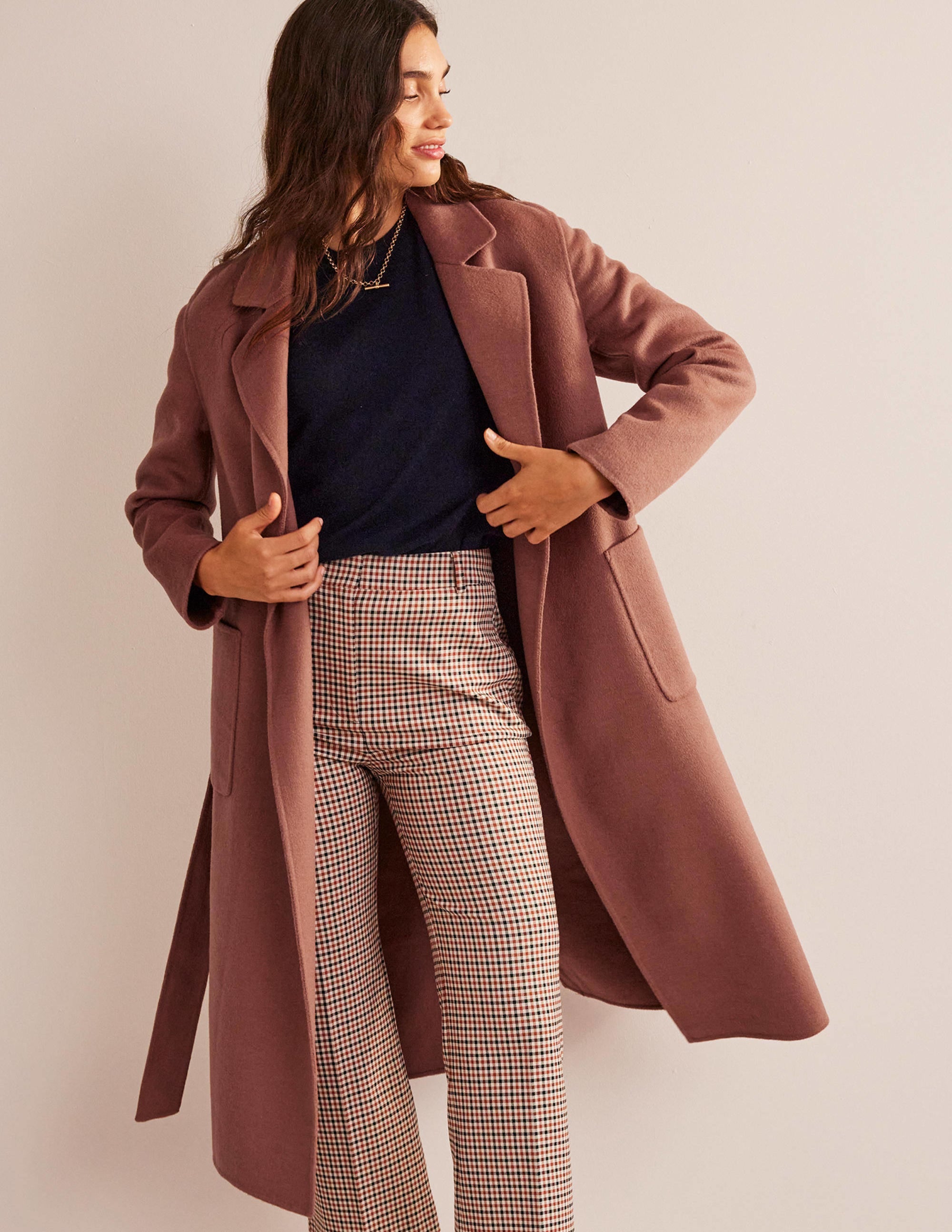 Bristol Wool-Blend Coat-Dusty Pink - Image 1
