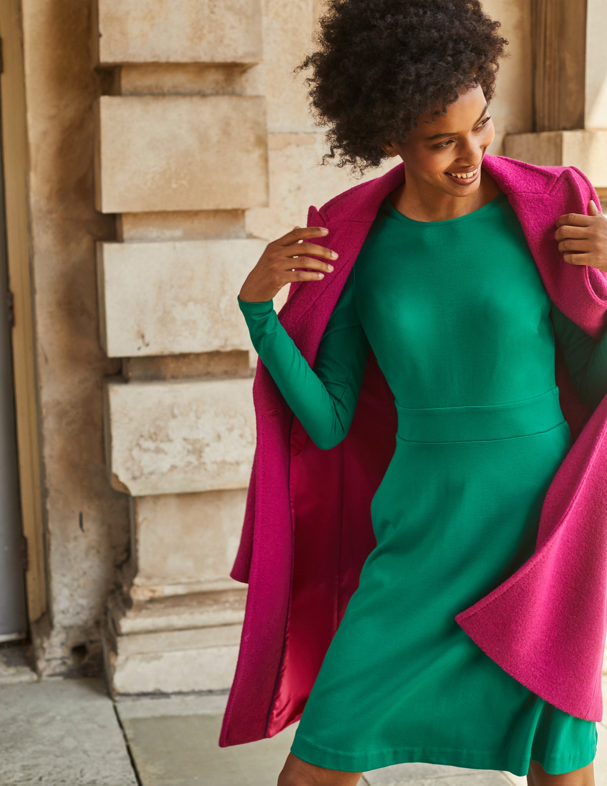 Canterbury Textured Coat-Magenta - Image 8
