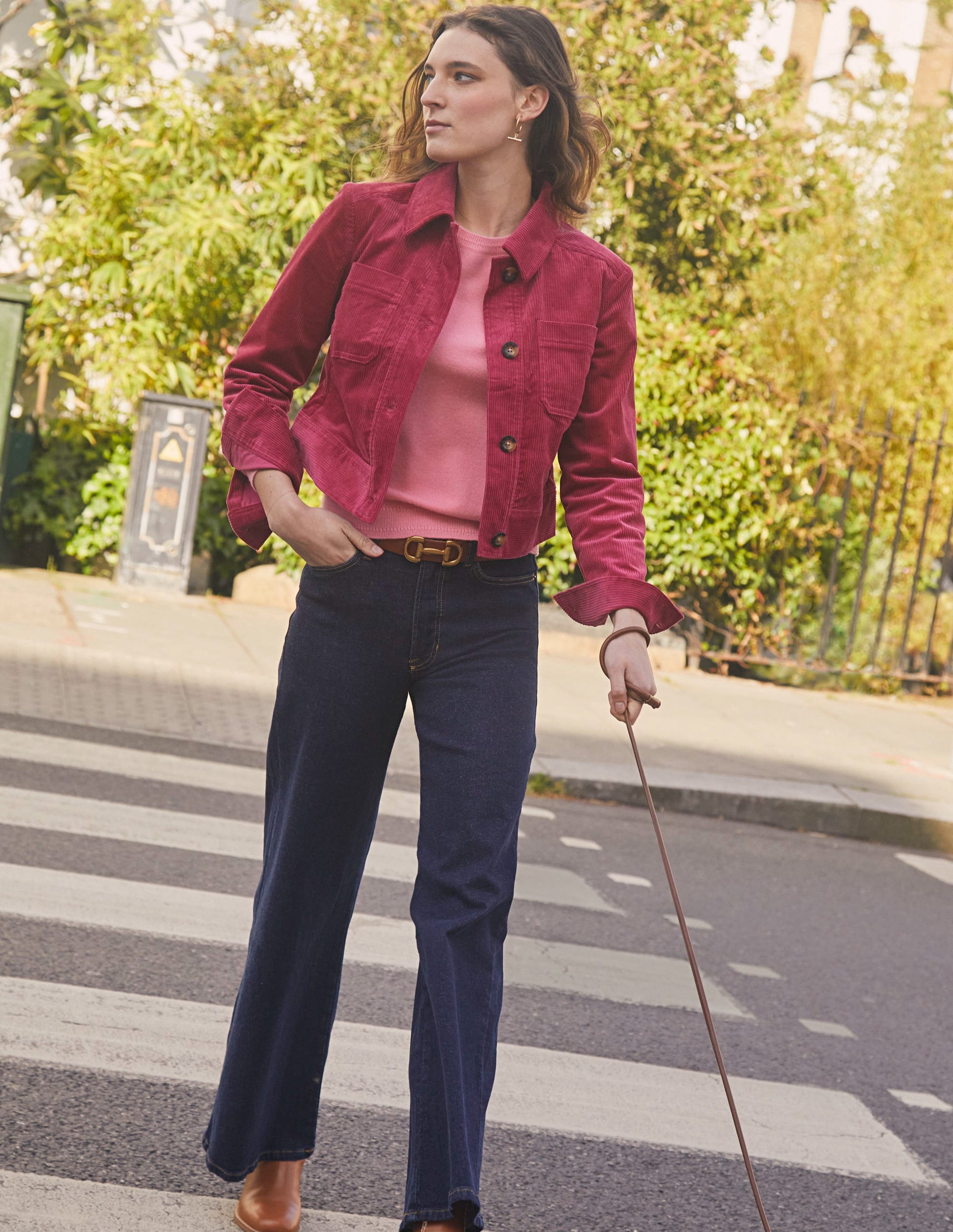 Corduroy Jacket-Warm Cranberry-5
