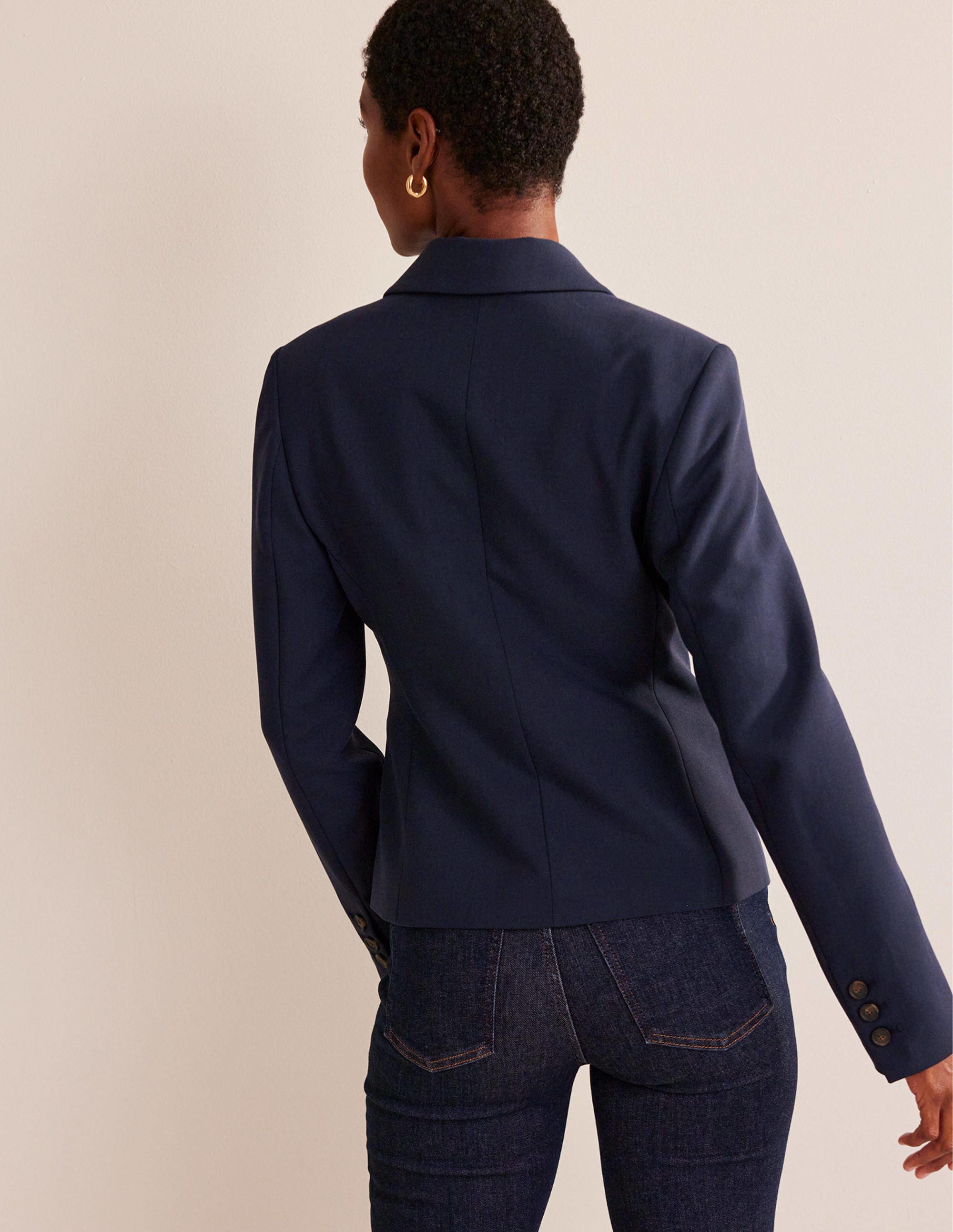 The Canonbury Tailored Blazer-Navy - Image 3